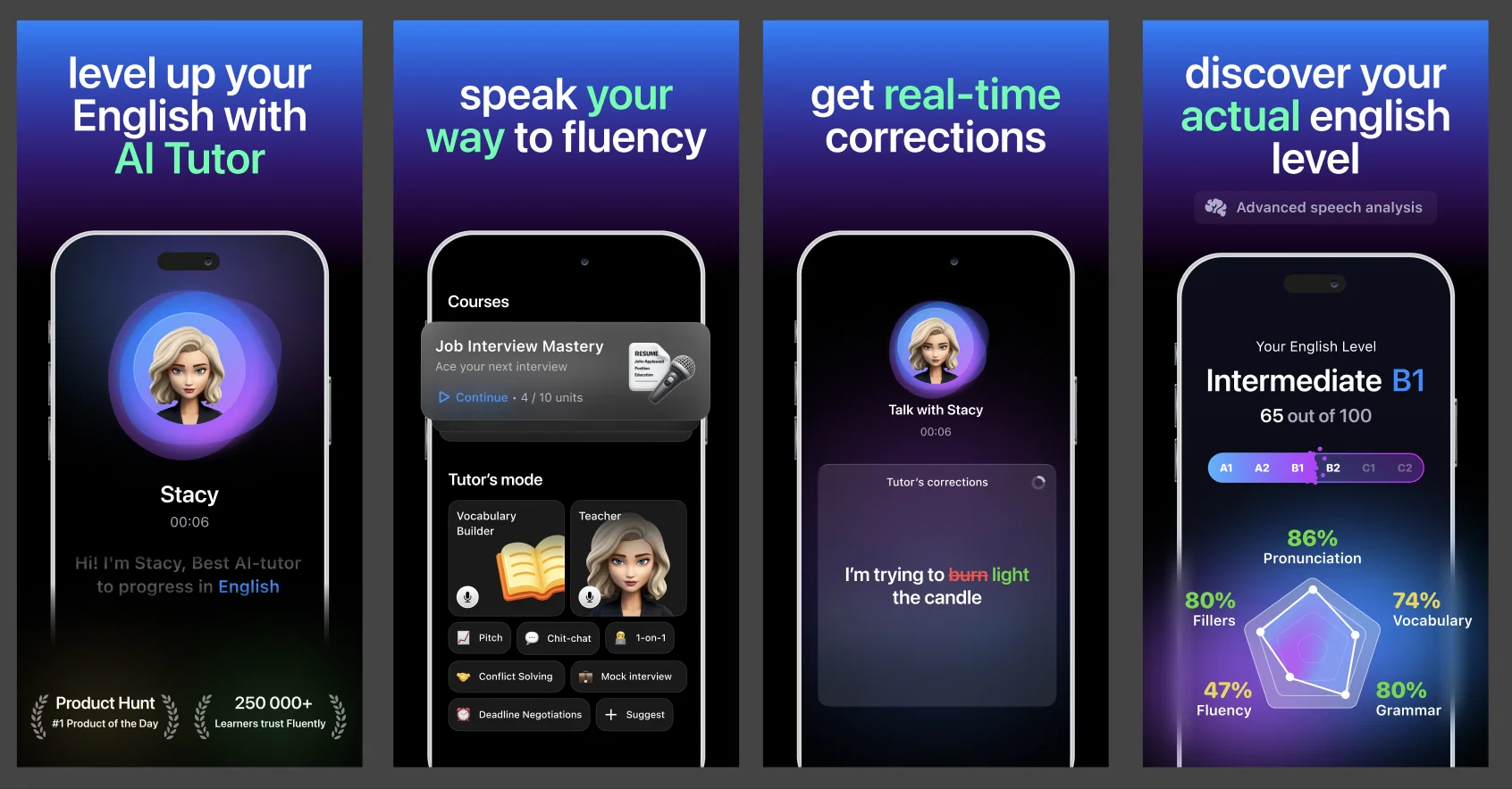 Fluently: AI English Tutor screenshot