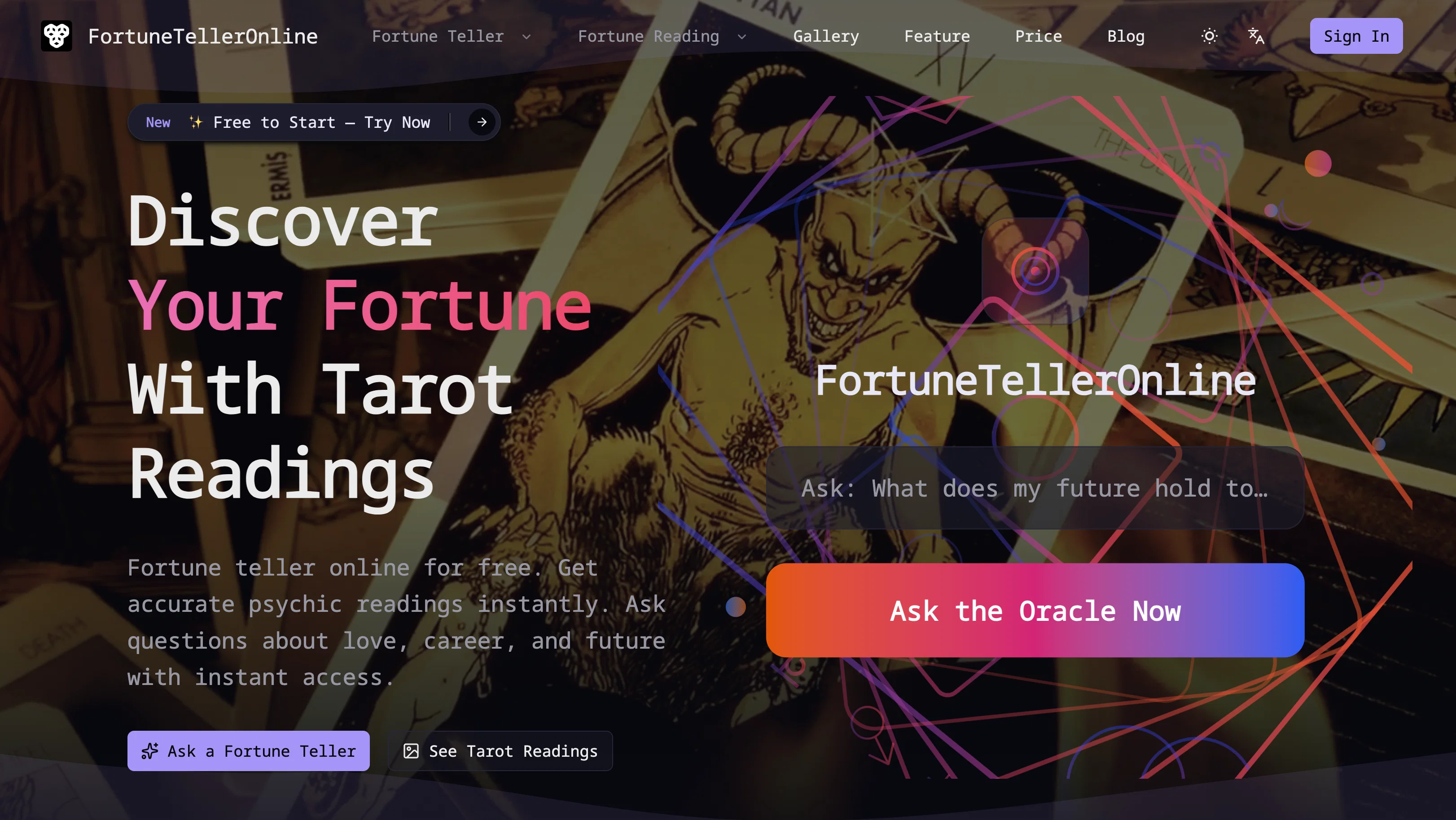 Fortune Teller Online screenshot