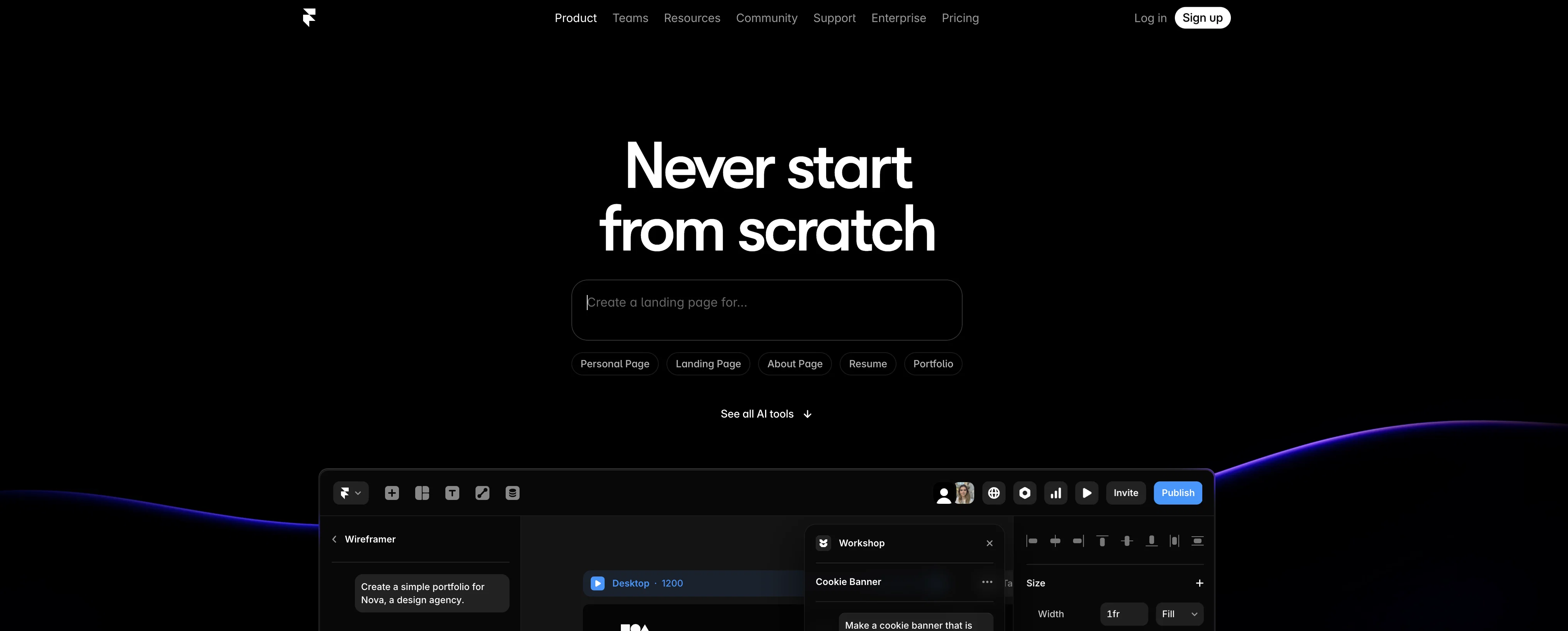 Framer screenshot