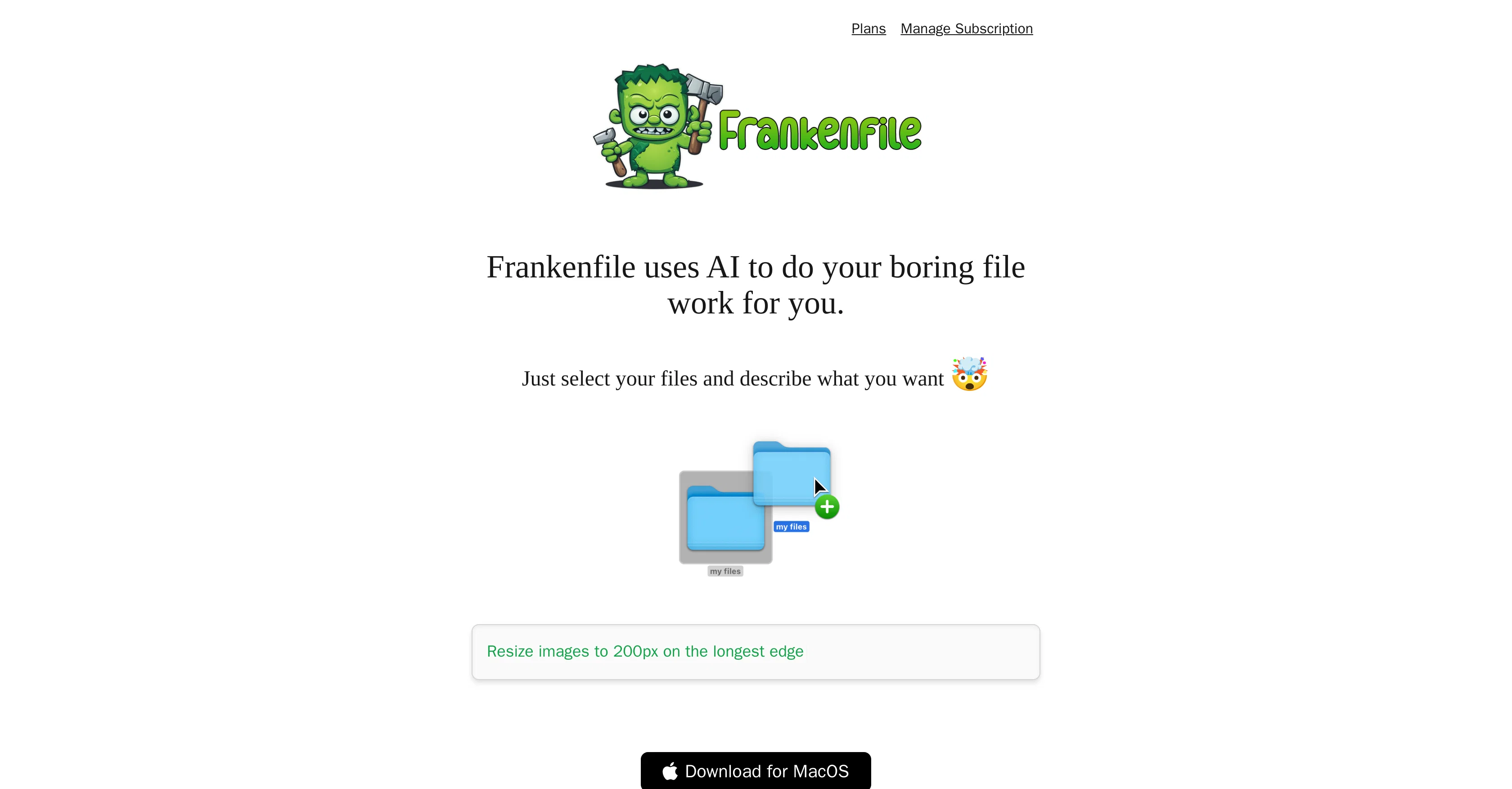 Frankenfile screenshot