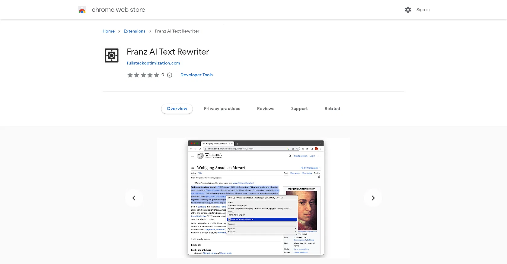 Franz AI screenshot