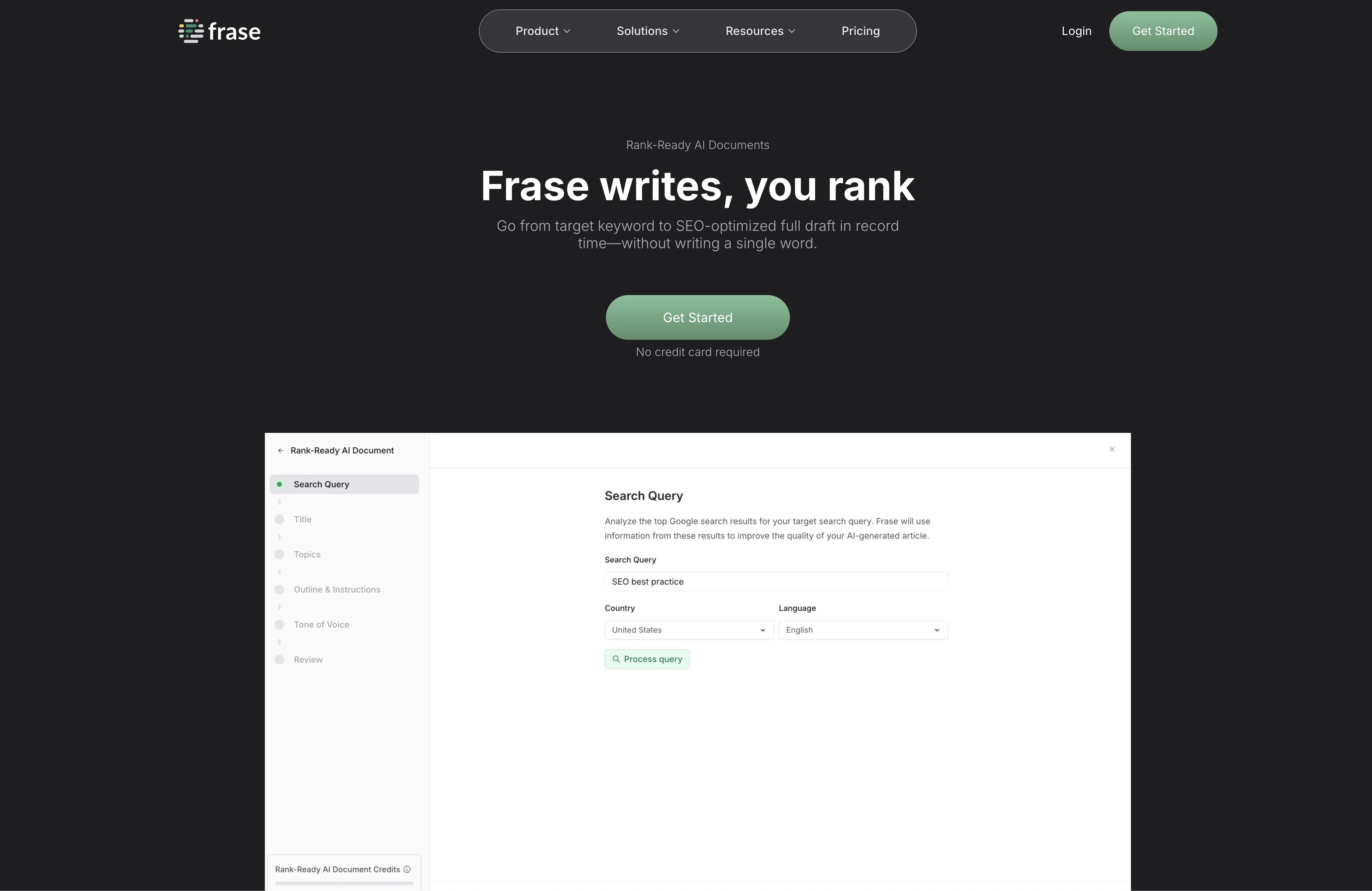 Frase.io screenshot
