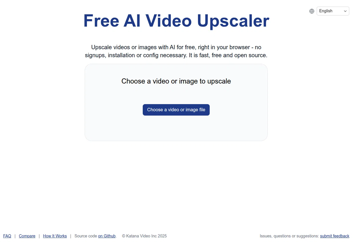 Free AI Video Upscalerv2.0 screenshot
