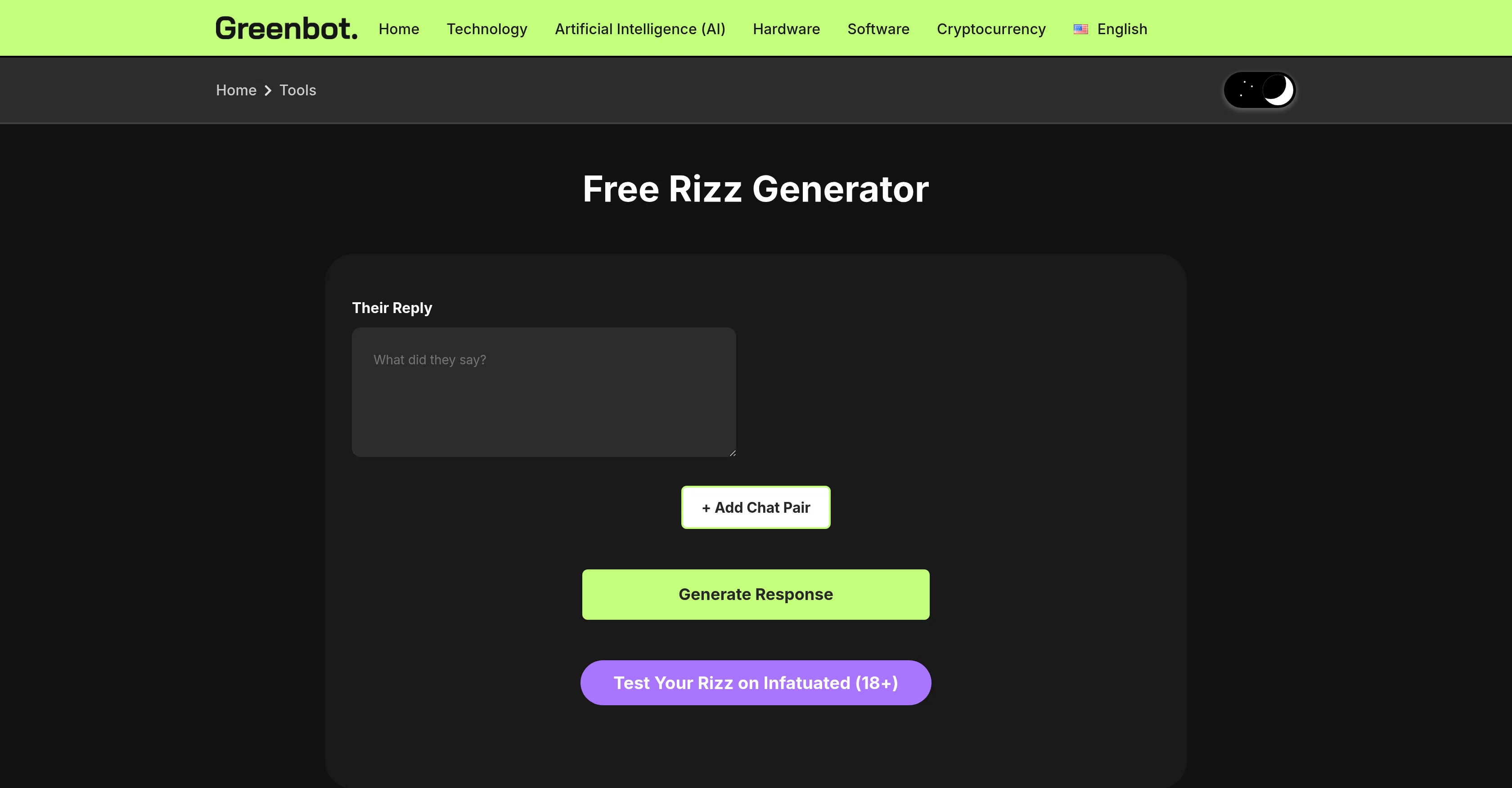 Free Rizz AI Generator screenshot