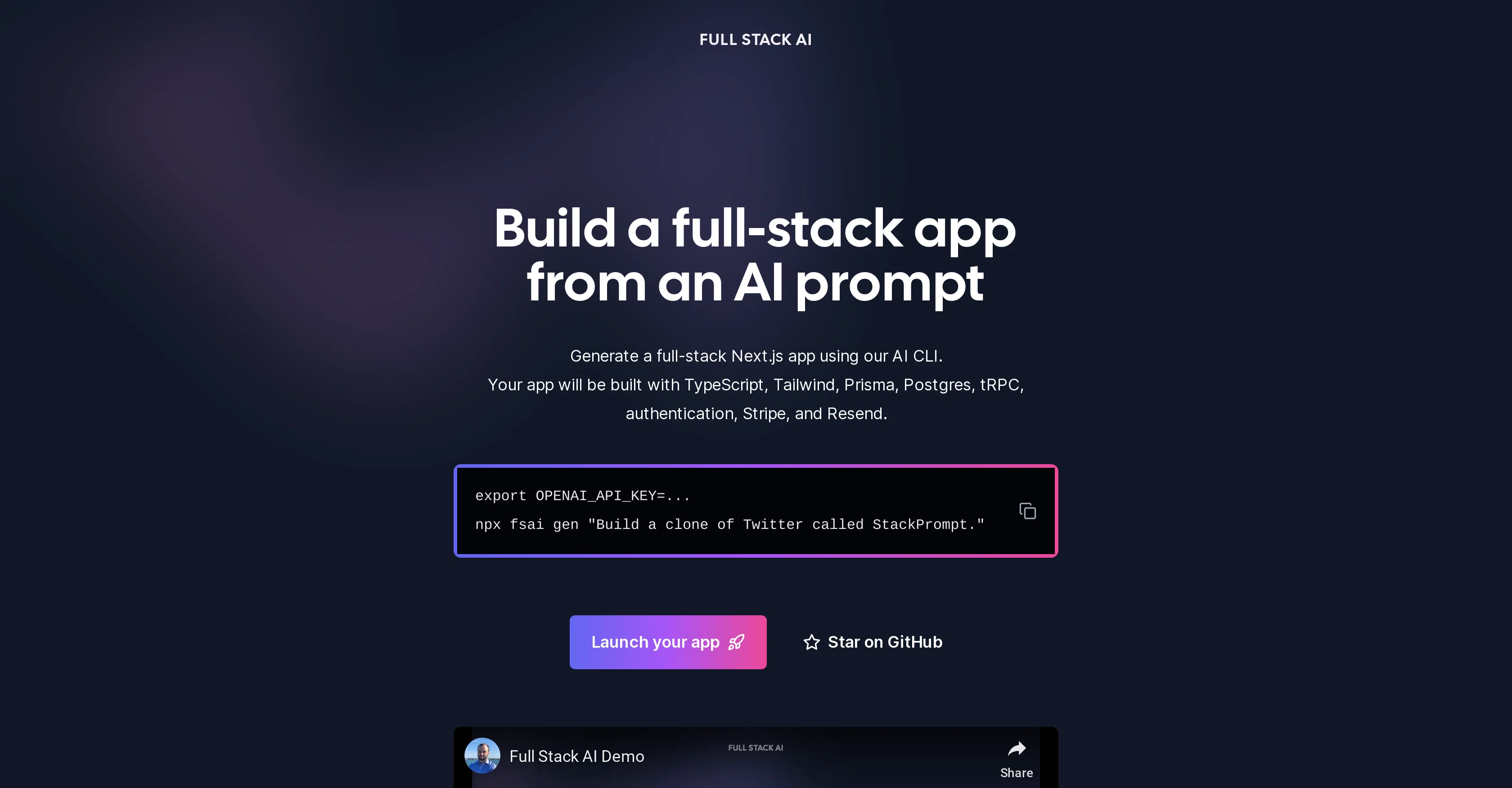 Full Stack AI screenshot
