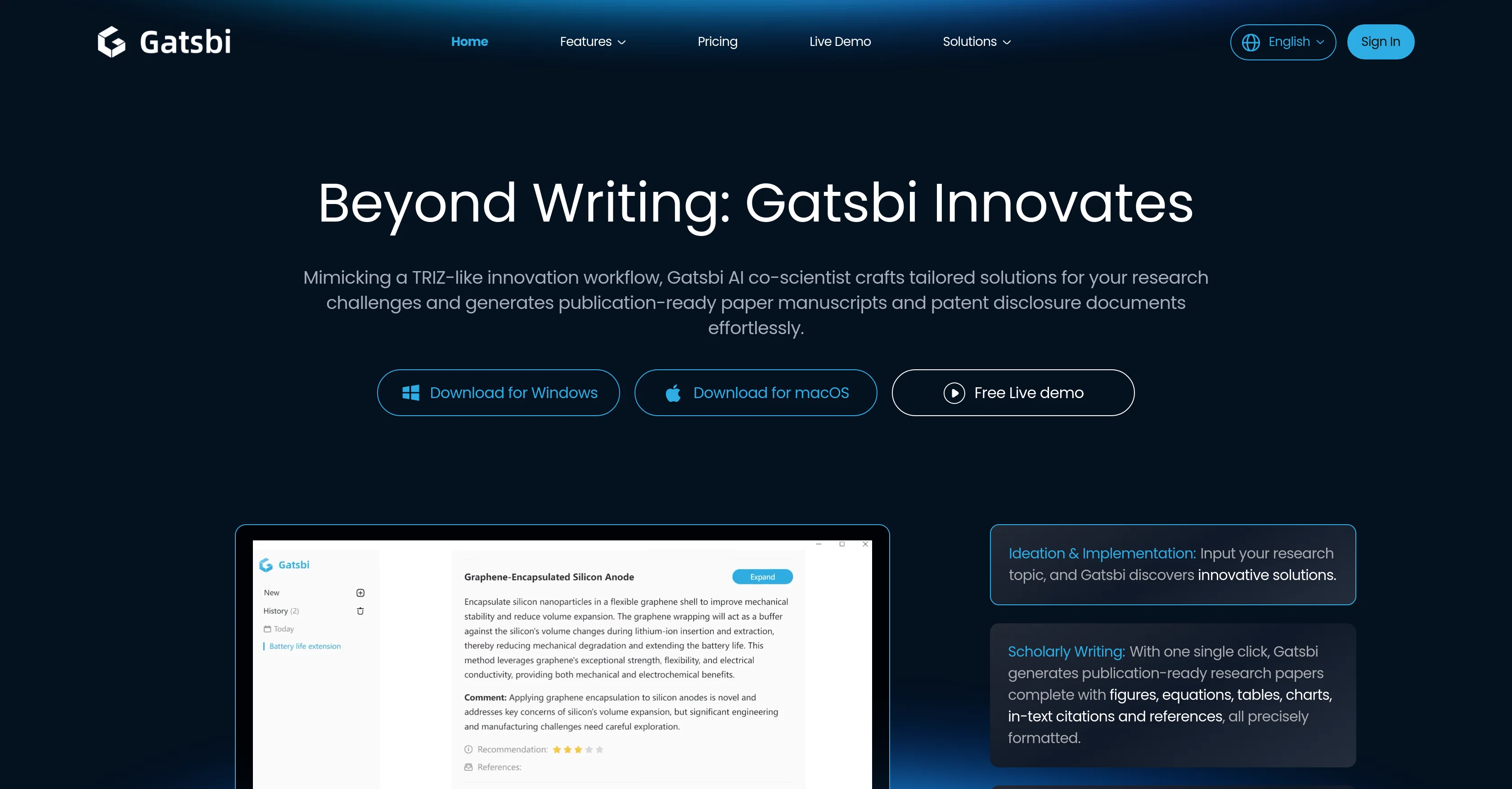 Gatsbi AI screenshot