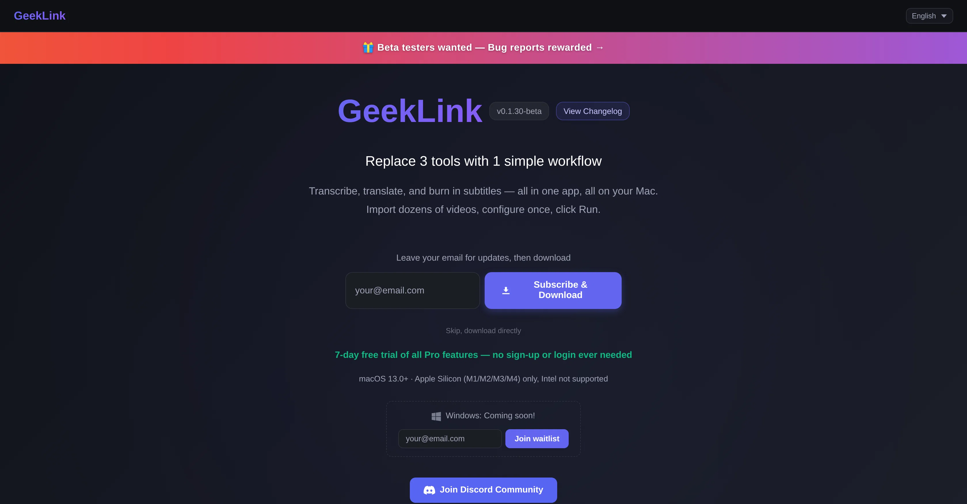 GeekLink screenshot