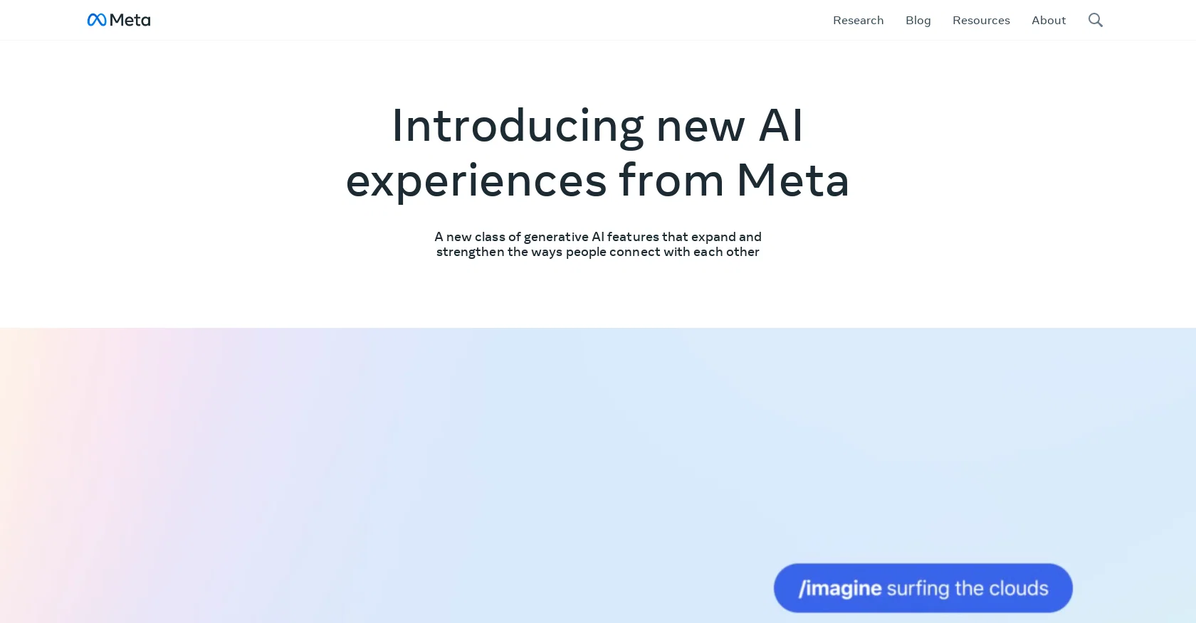 GenAI by Meta screenshot