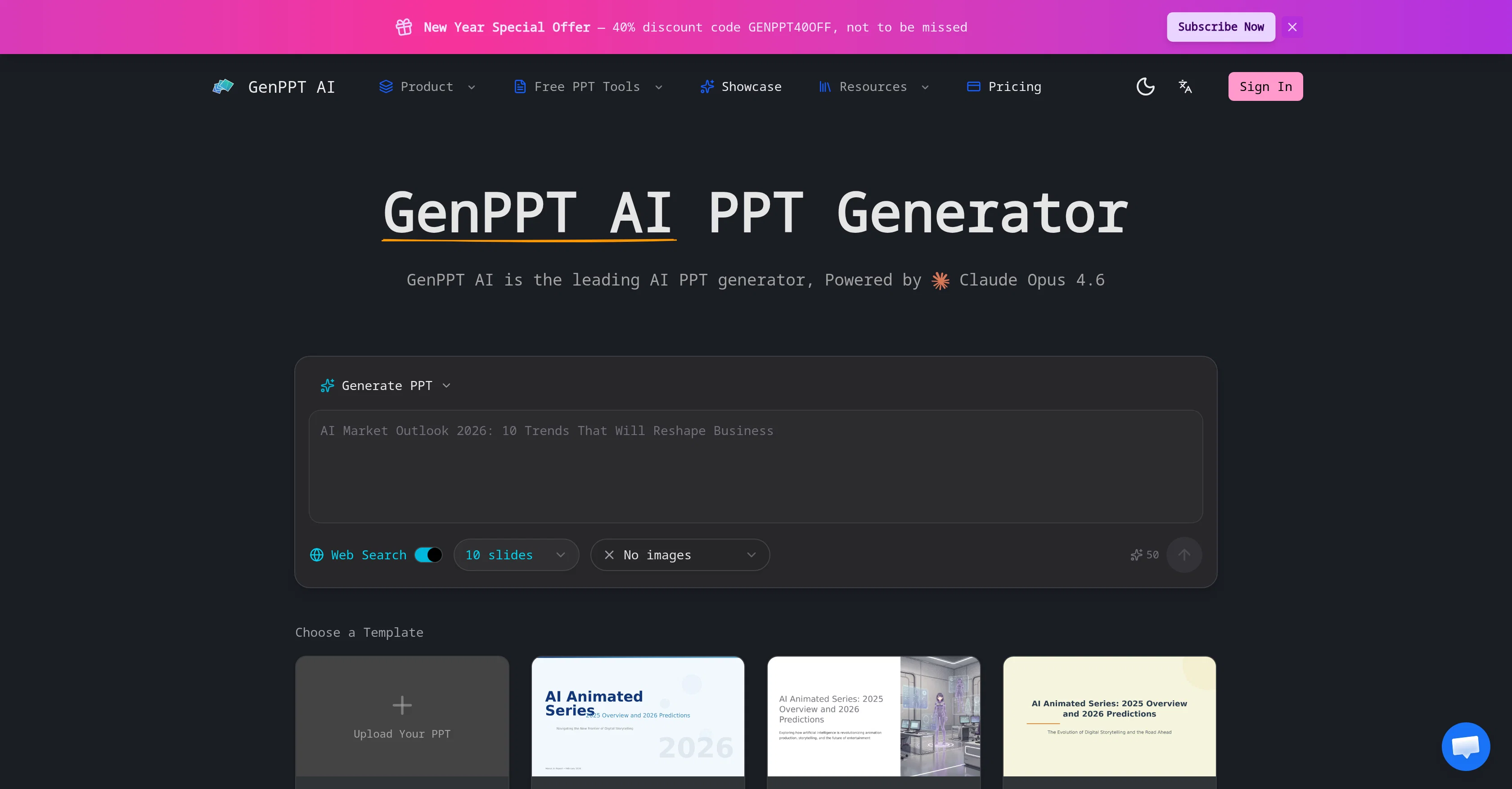 GenPPT AI screenshot