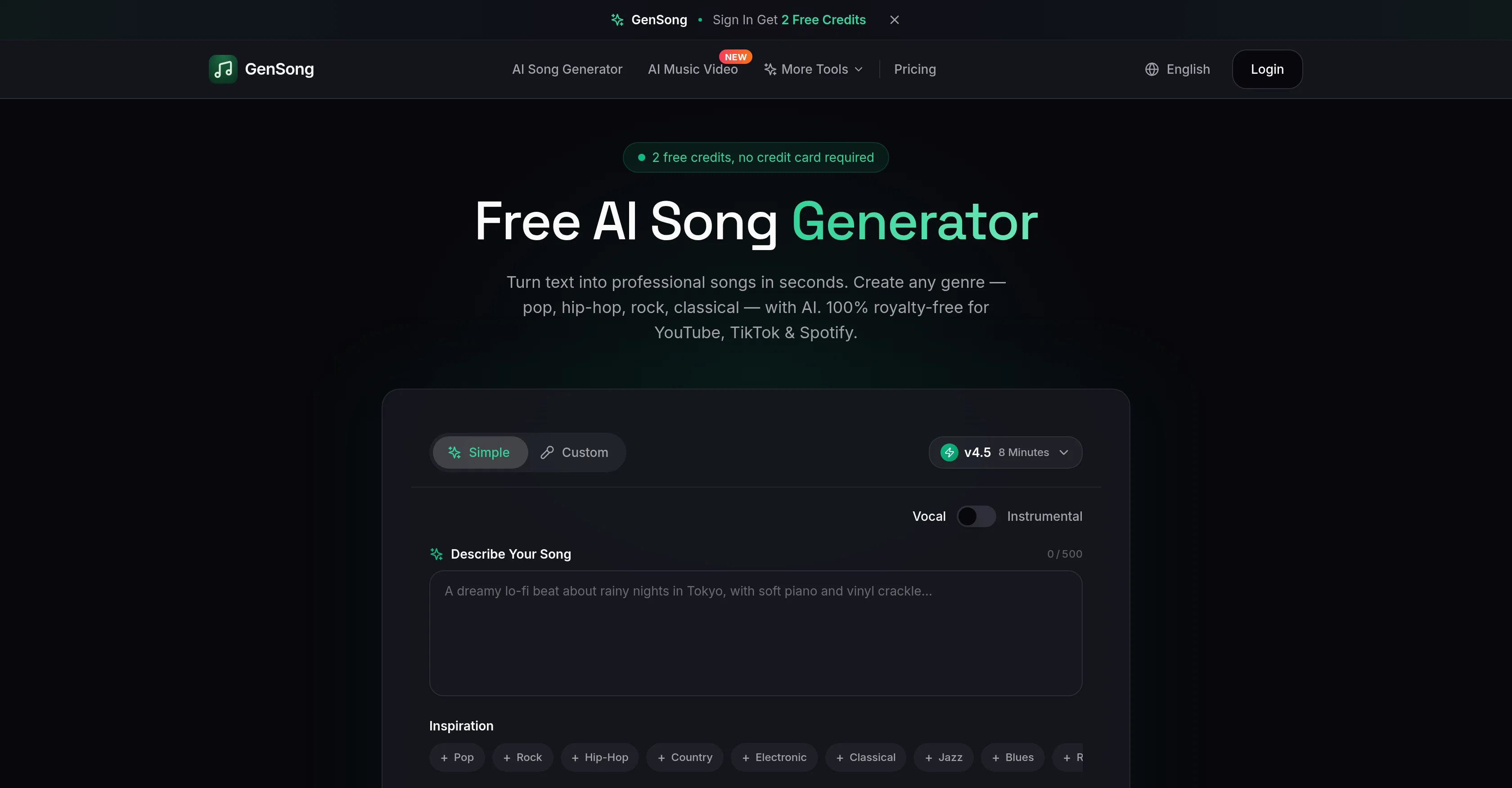 GenSong screenshot