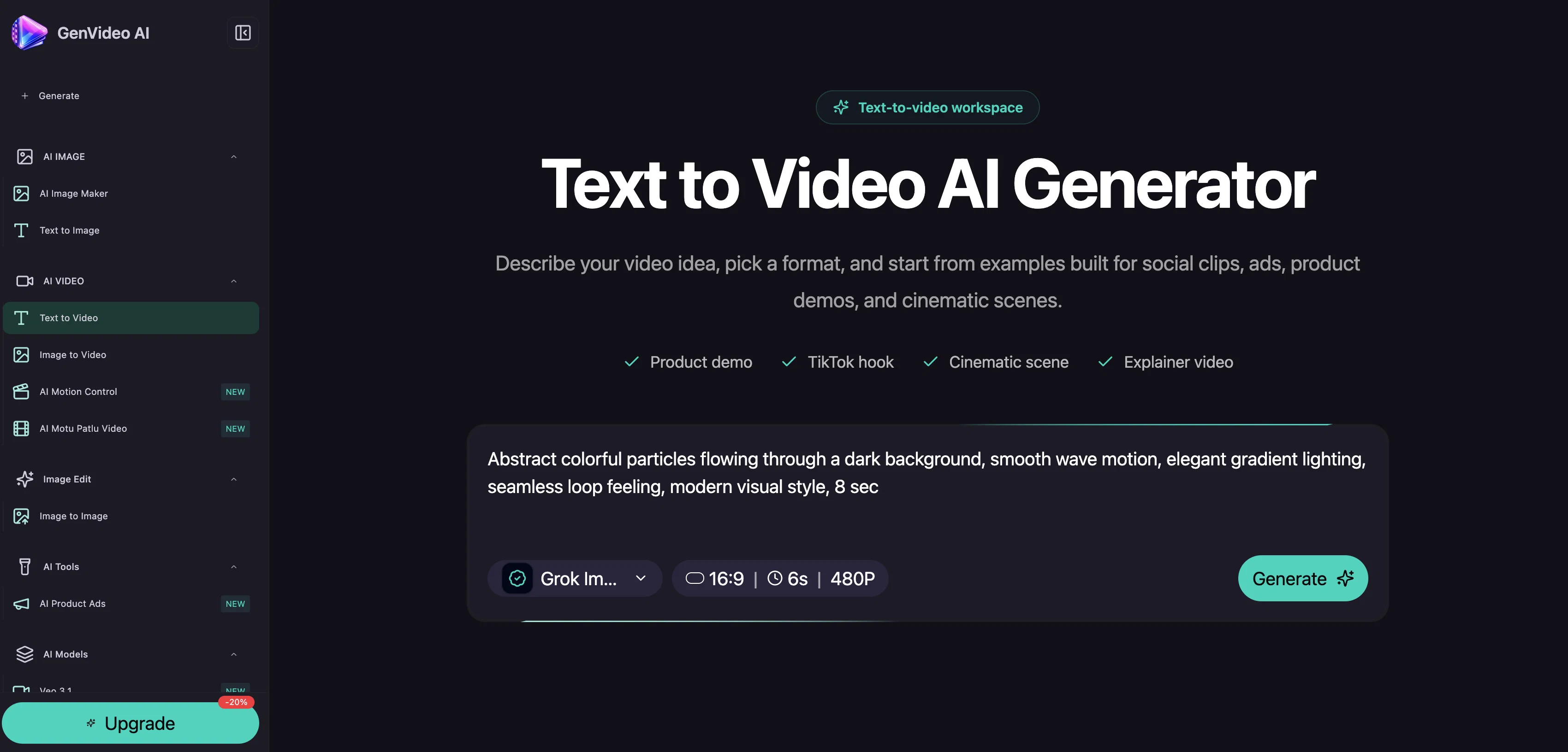 GenVideo | Text to Video Generator screenshot