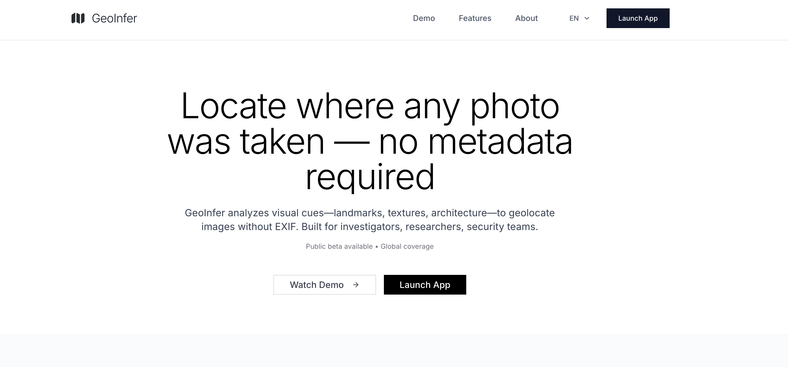GeoInfer screenshot