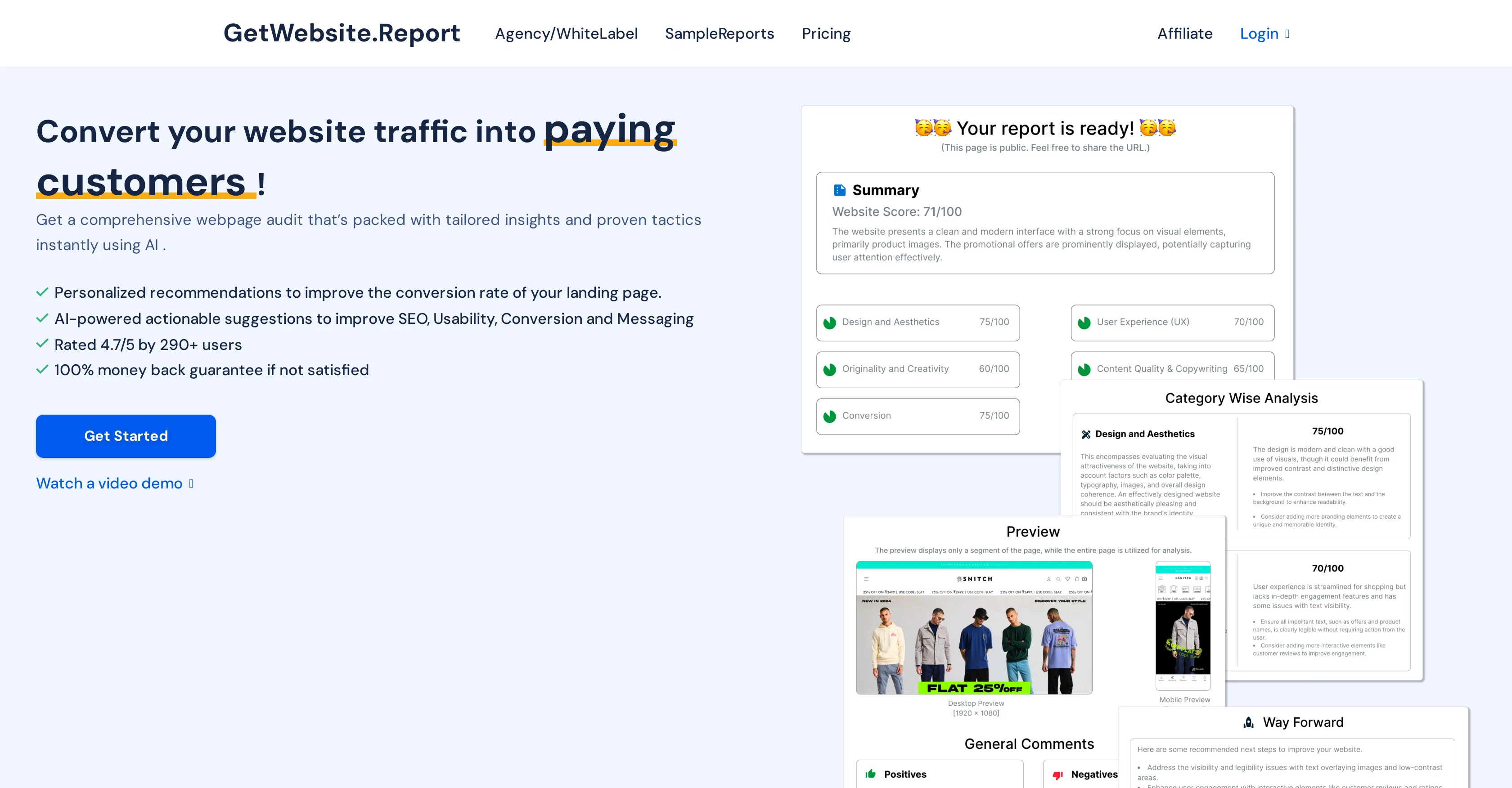GetWebsite.Report screenshot