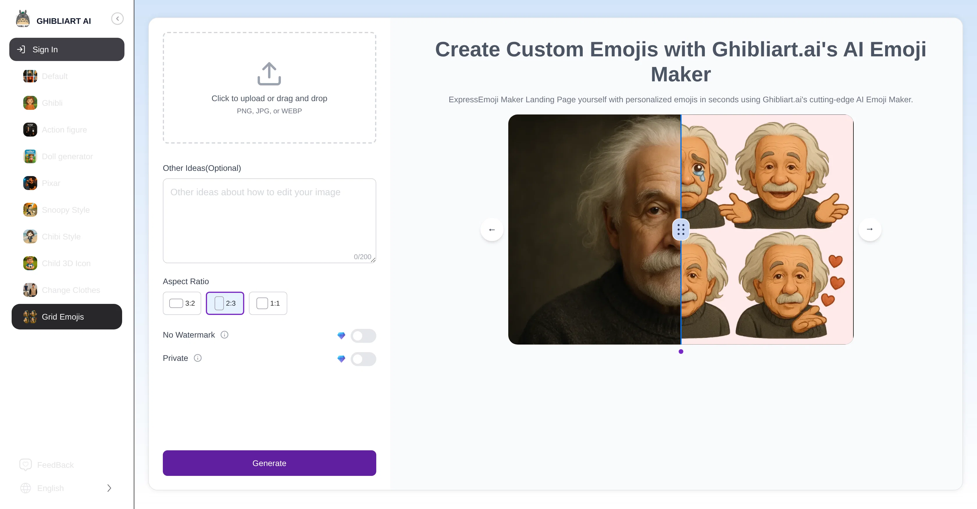 Ghibliart AI Emoji Maker screenshot