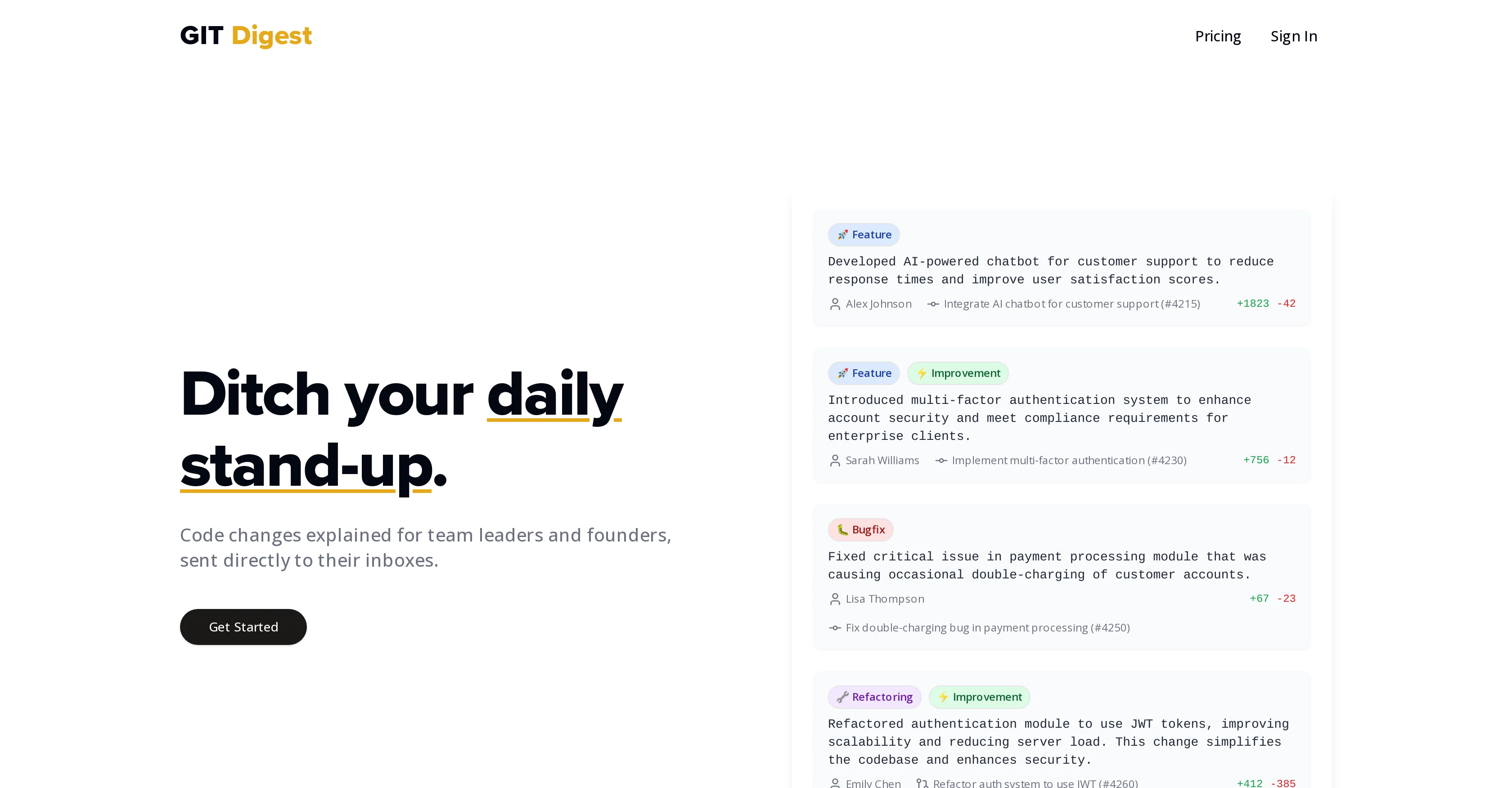 Git Digest screenshot