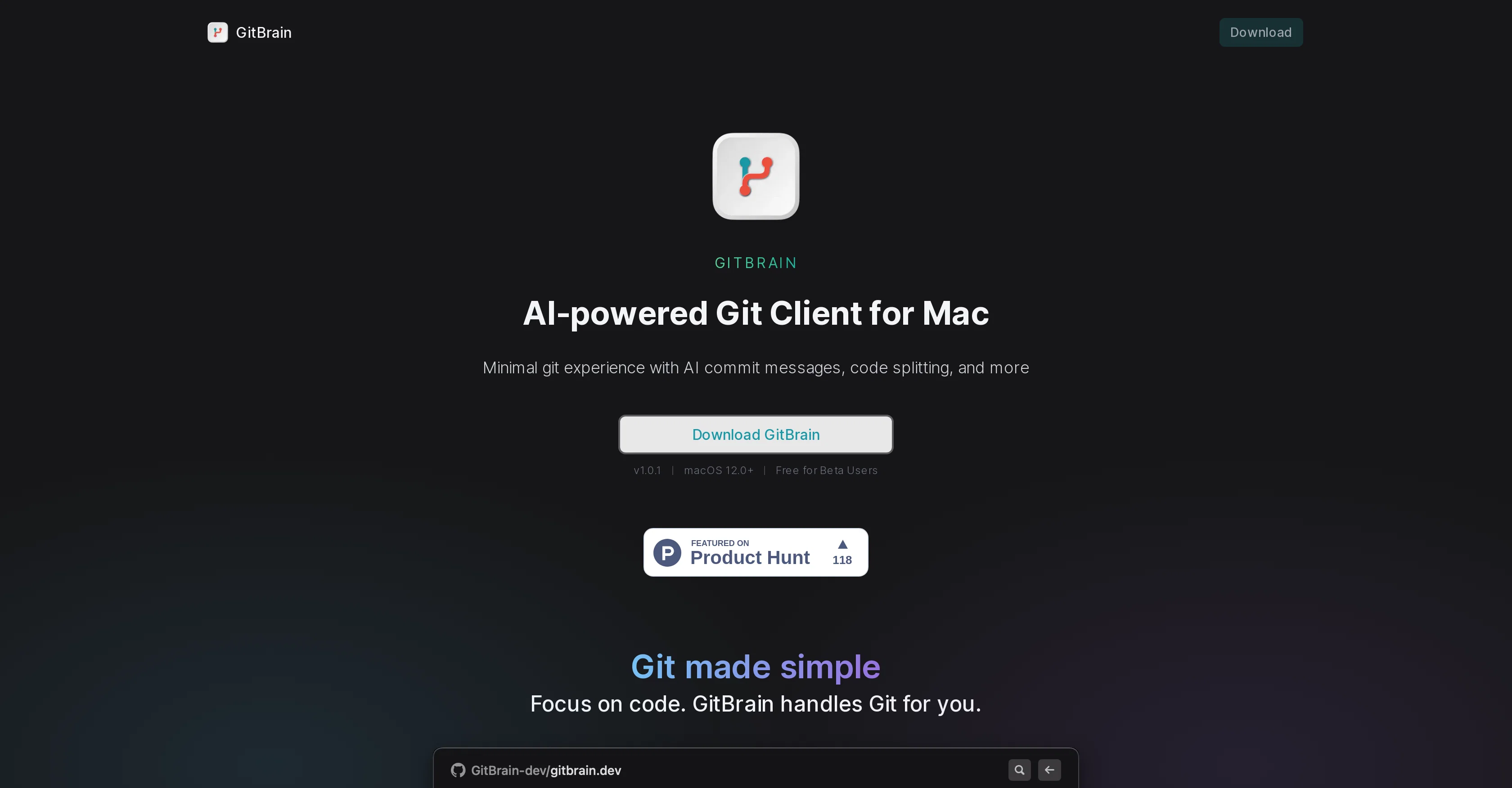 GitBrain screenshot