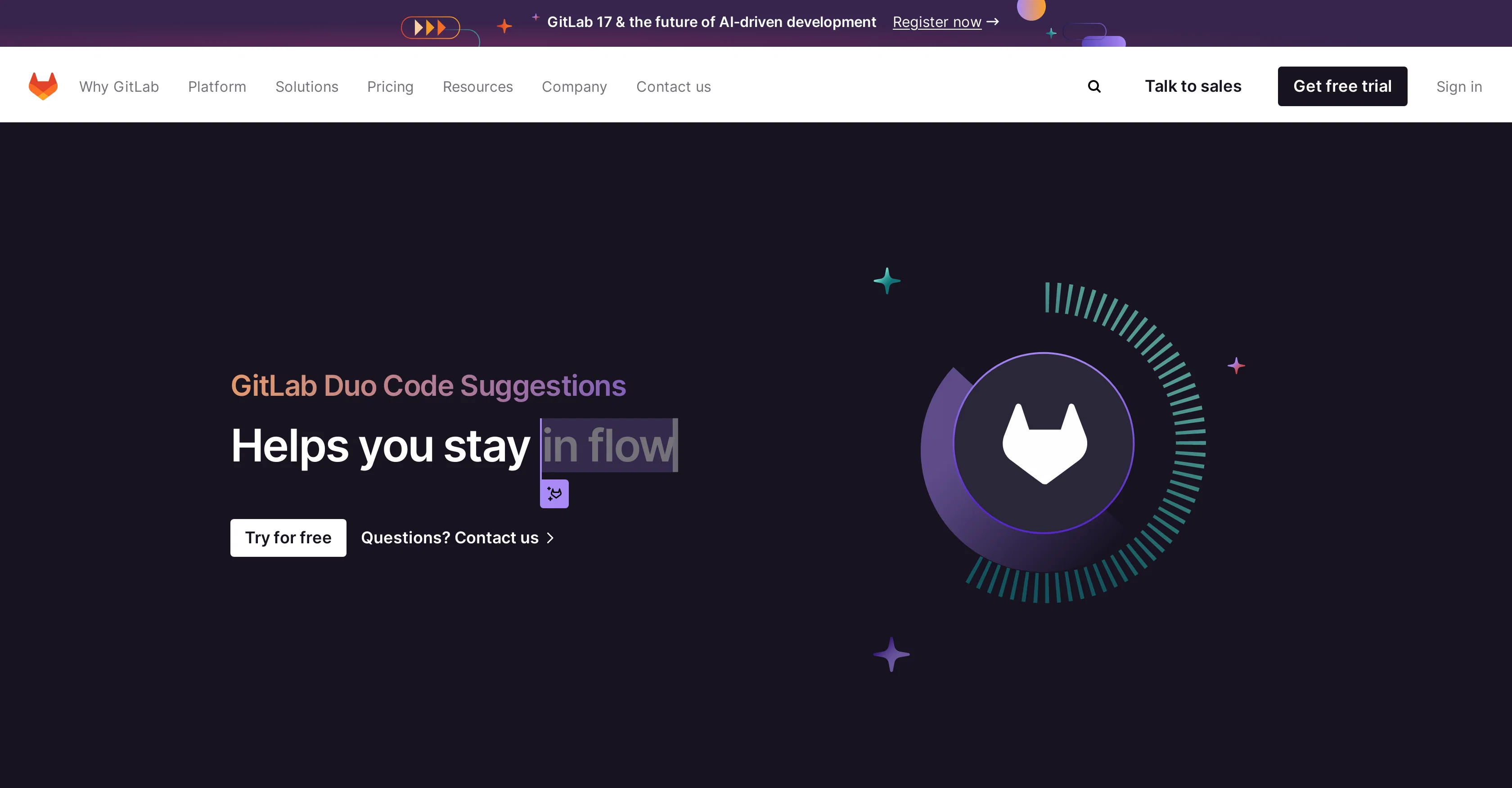 GitLab Code Suggestions screenshot