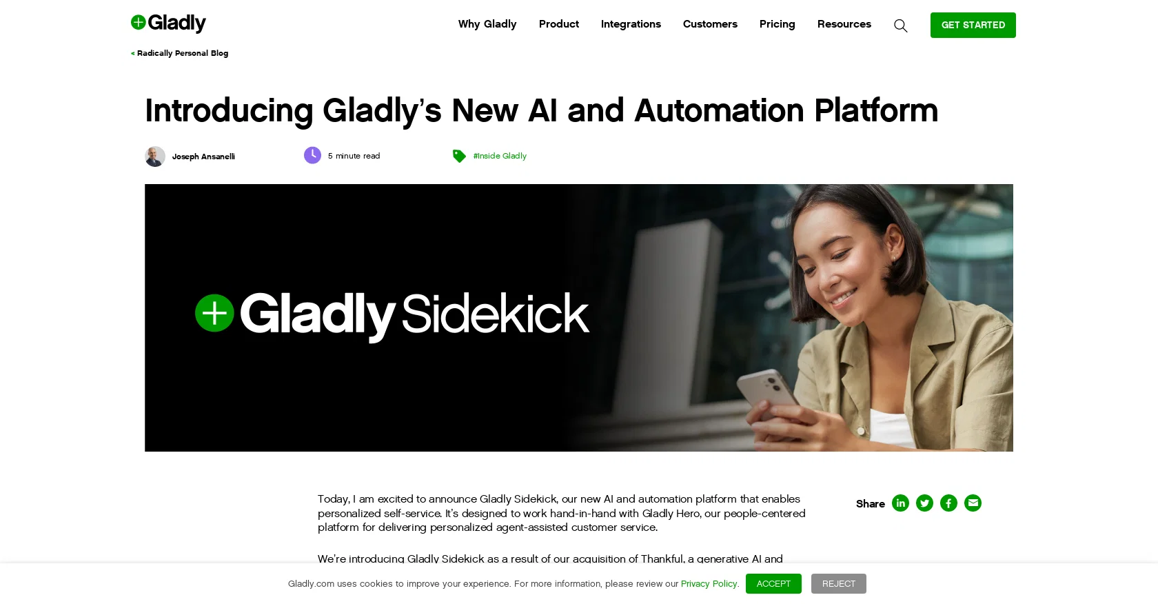 Gladly Sidekick screenshot
