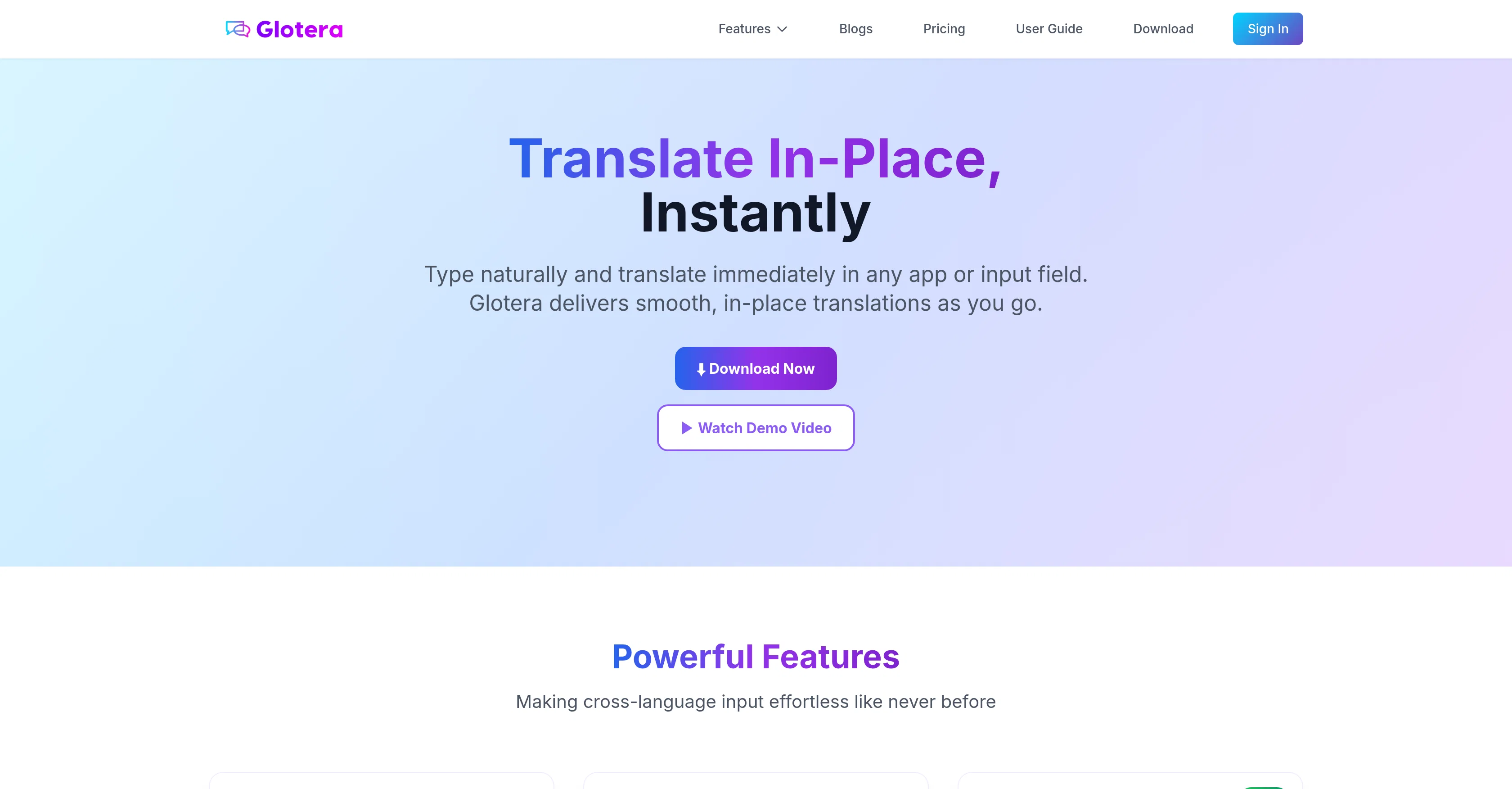 Glotera AI screenshot