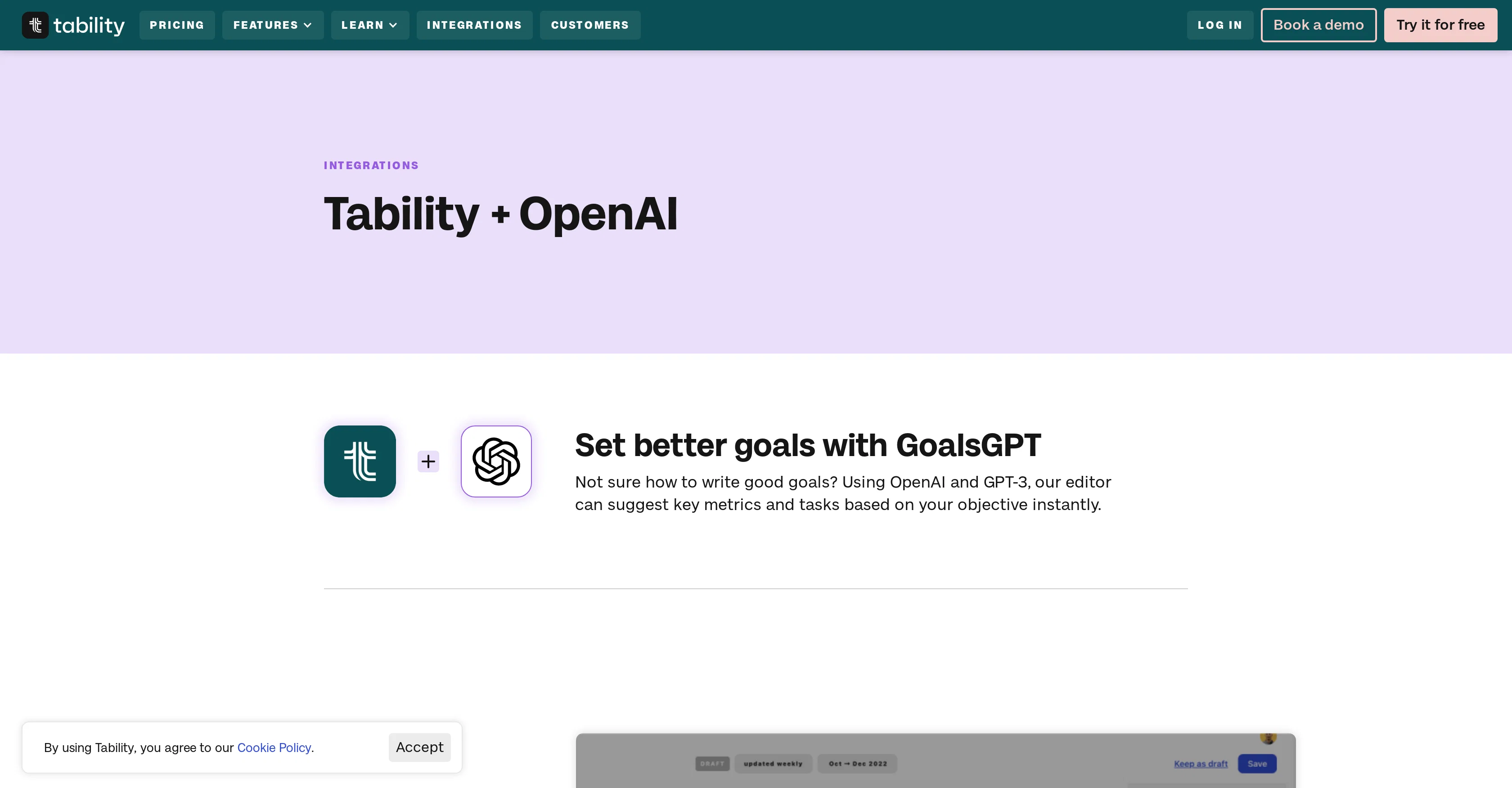 Tability screenshot