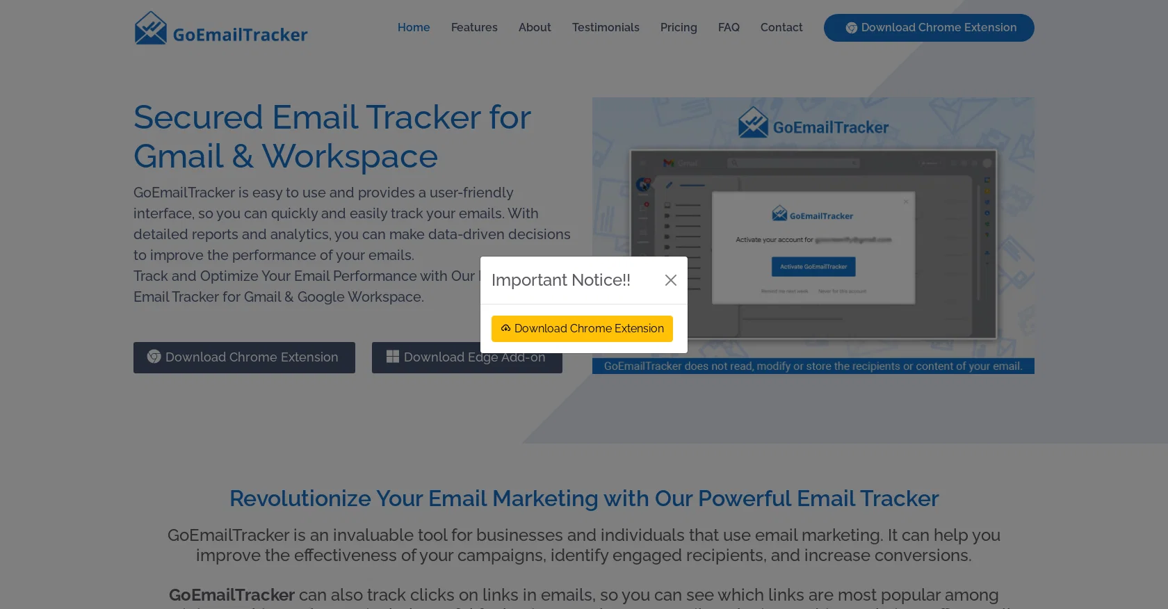 GoEmailTracker screenshot
