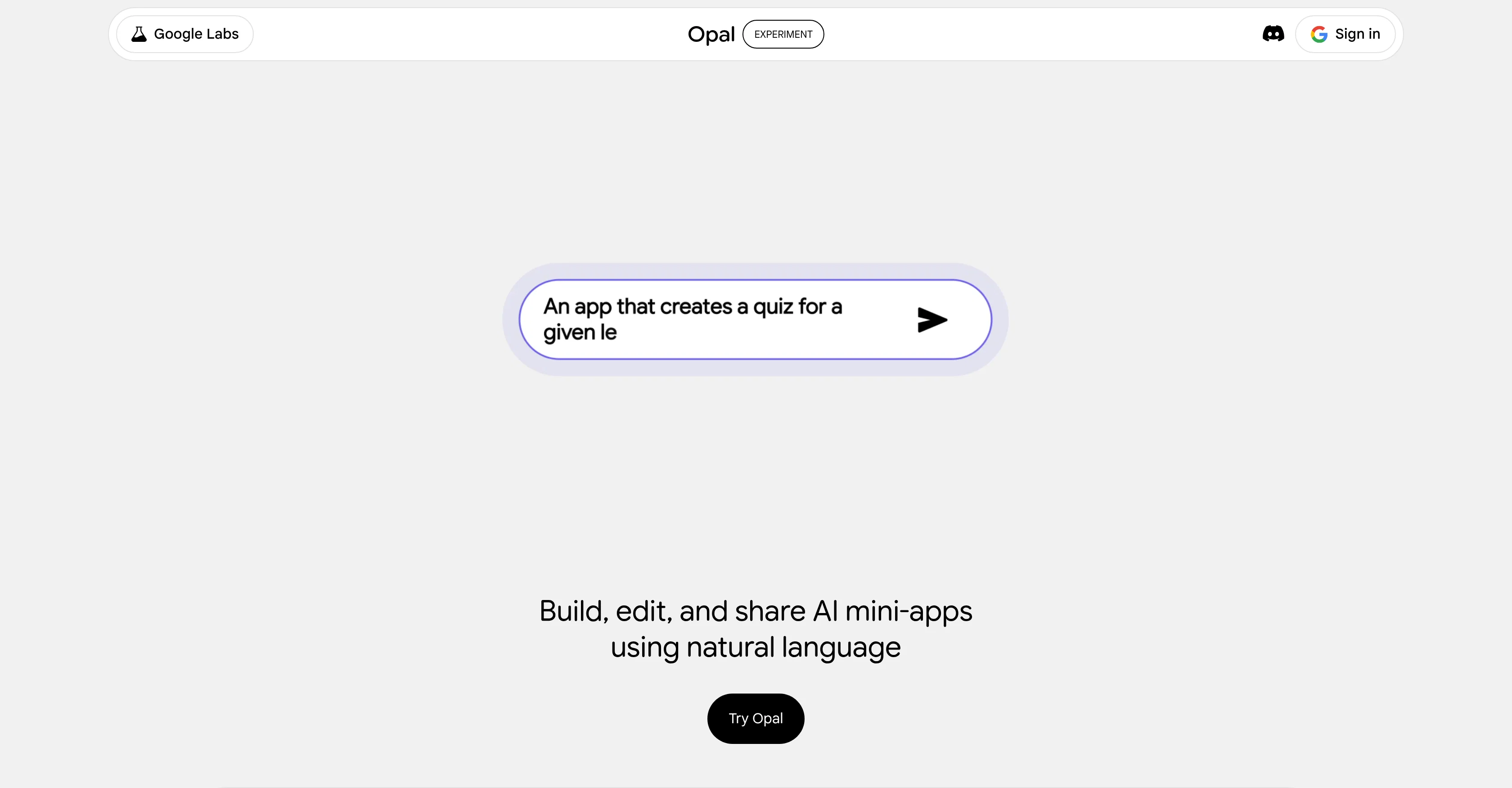 Google Opal screenshot