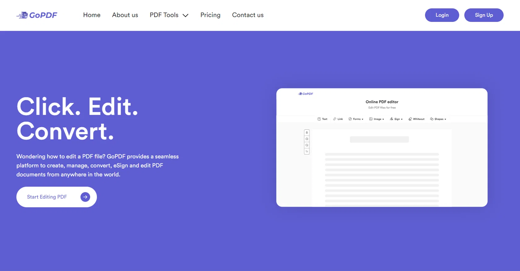 GoPDF screenshot