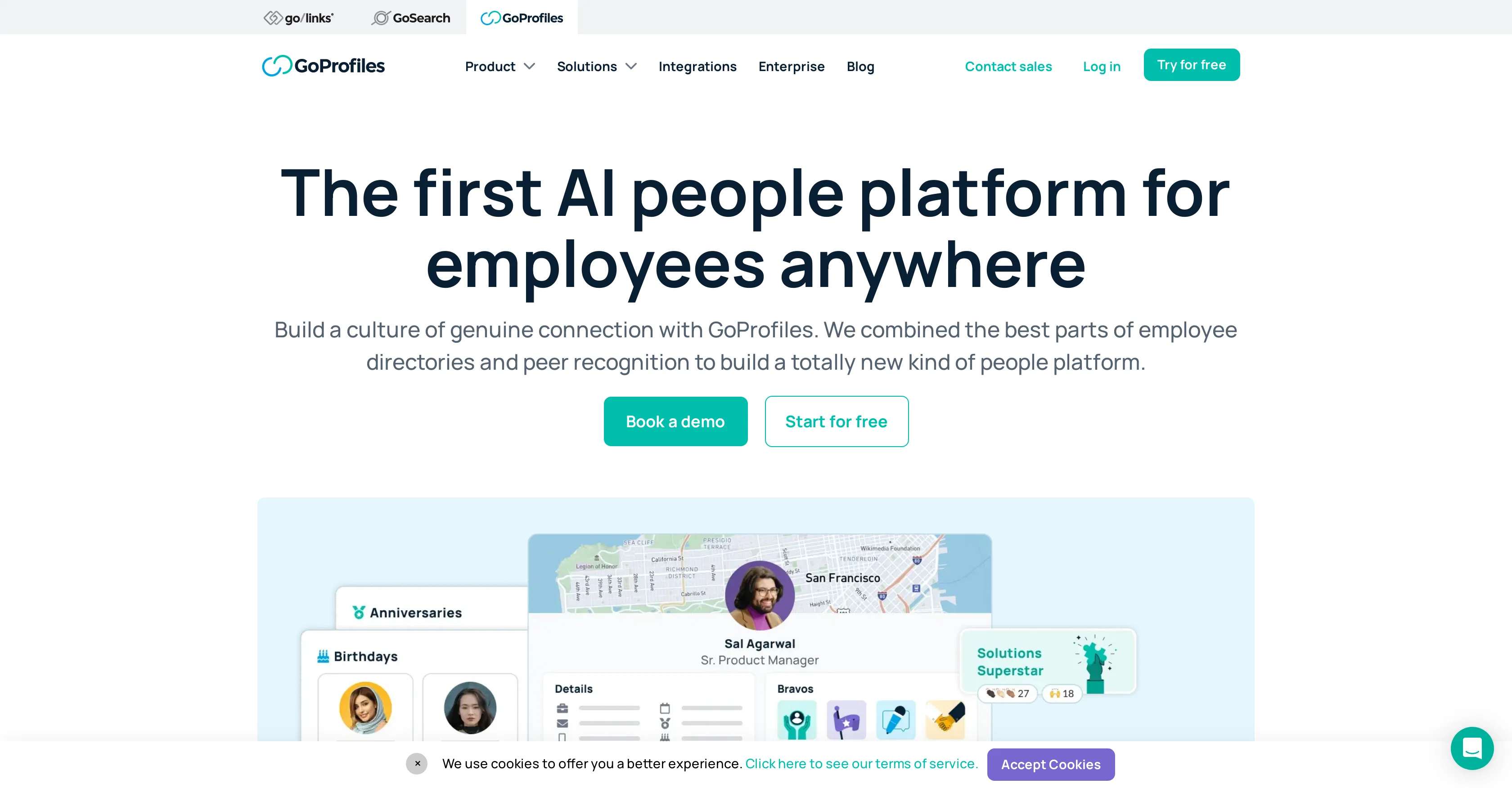 GoProfiles screenshot