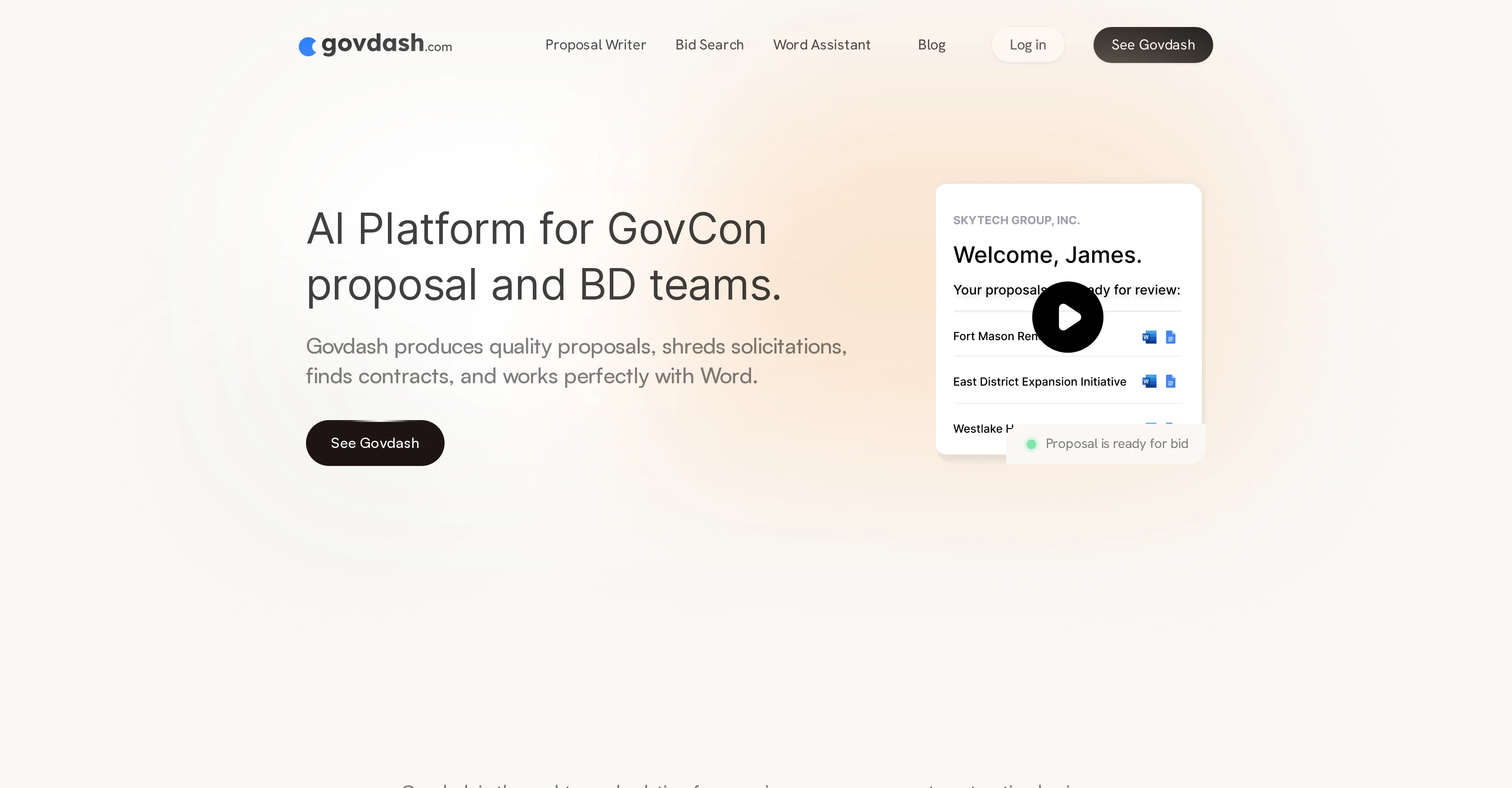 Govdash screenshot