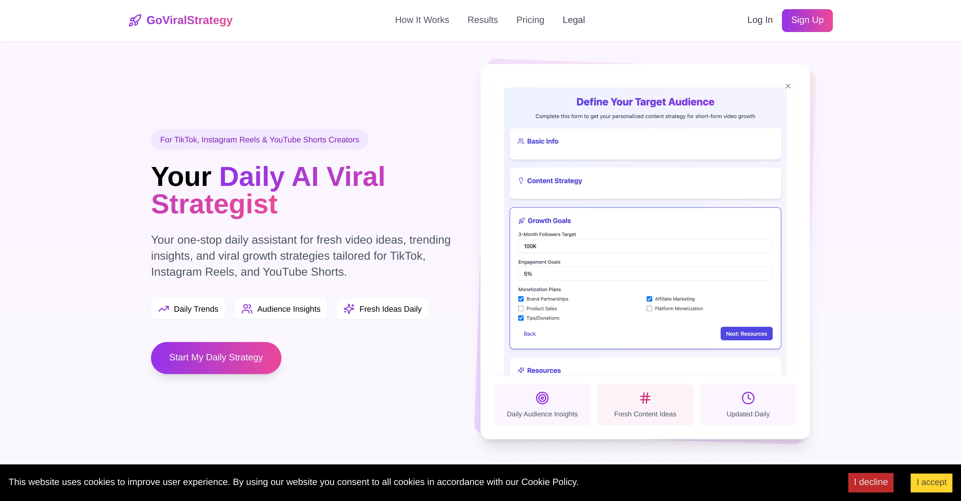 GoViralStrategy screenshot