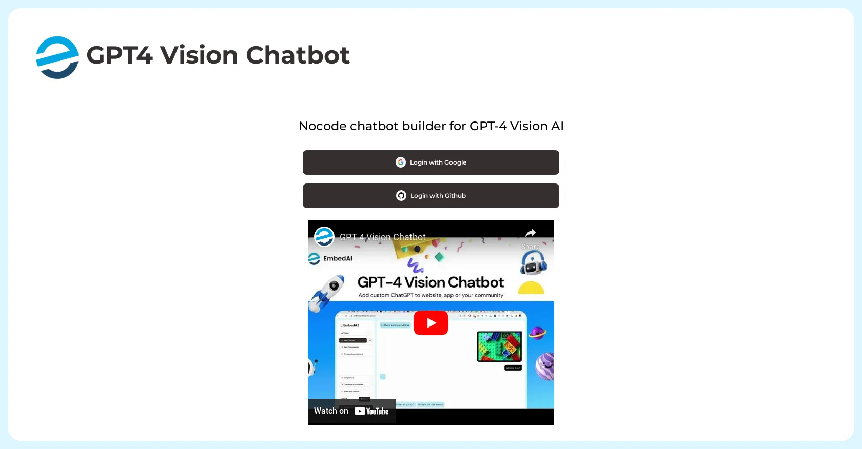 GPT4 Vision Chatbot screenshot