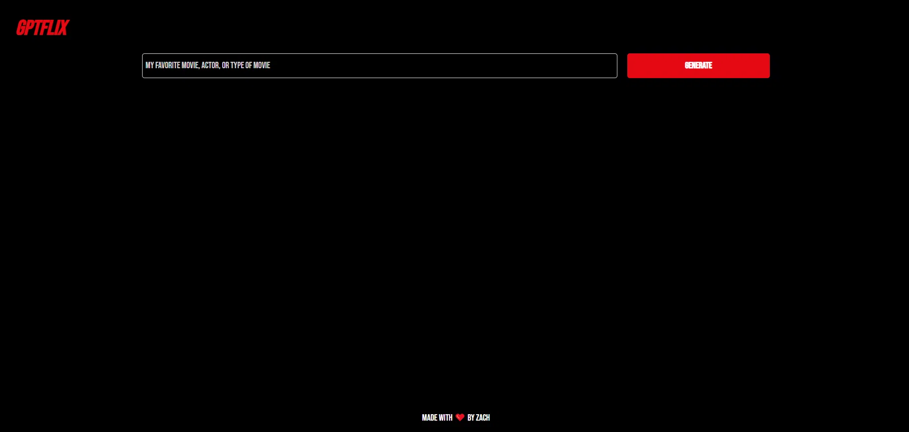 GPTflix screenshot