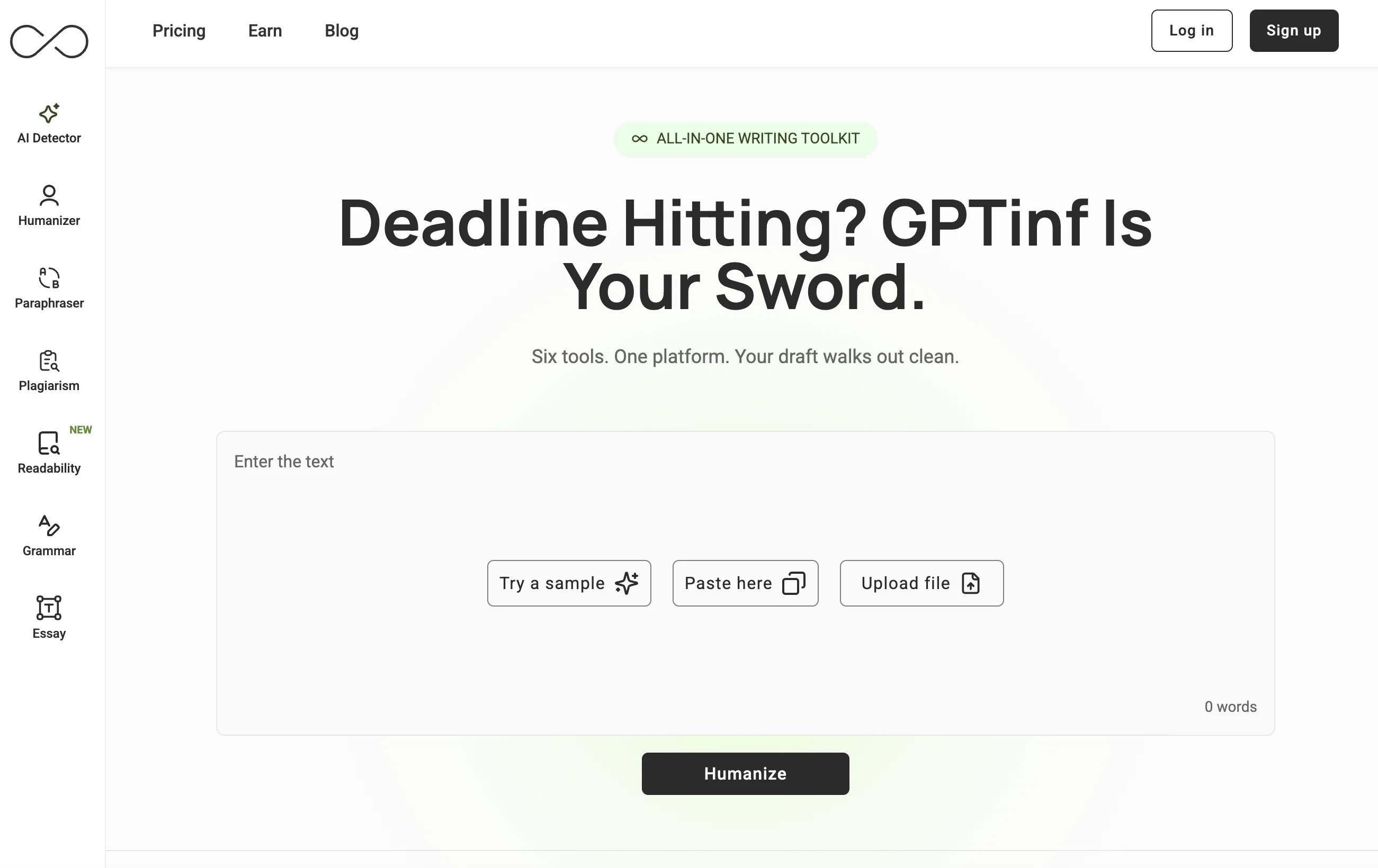 GPTinf screenshot