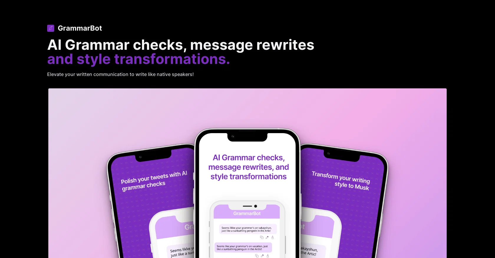 GrammarBot screenshot