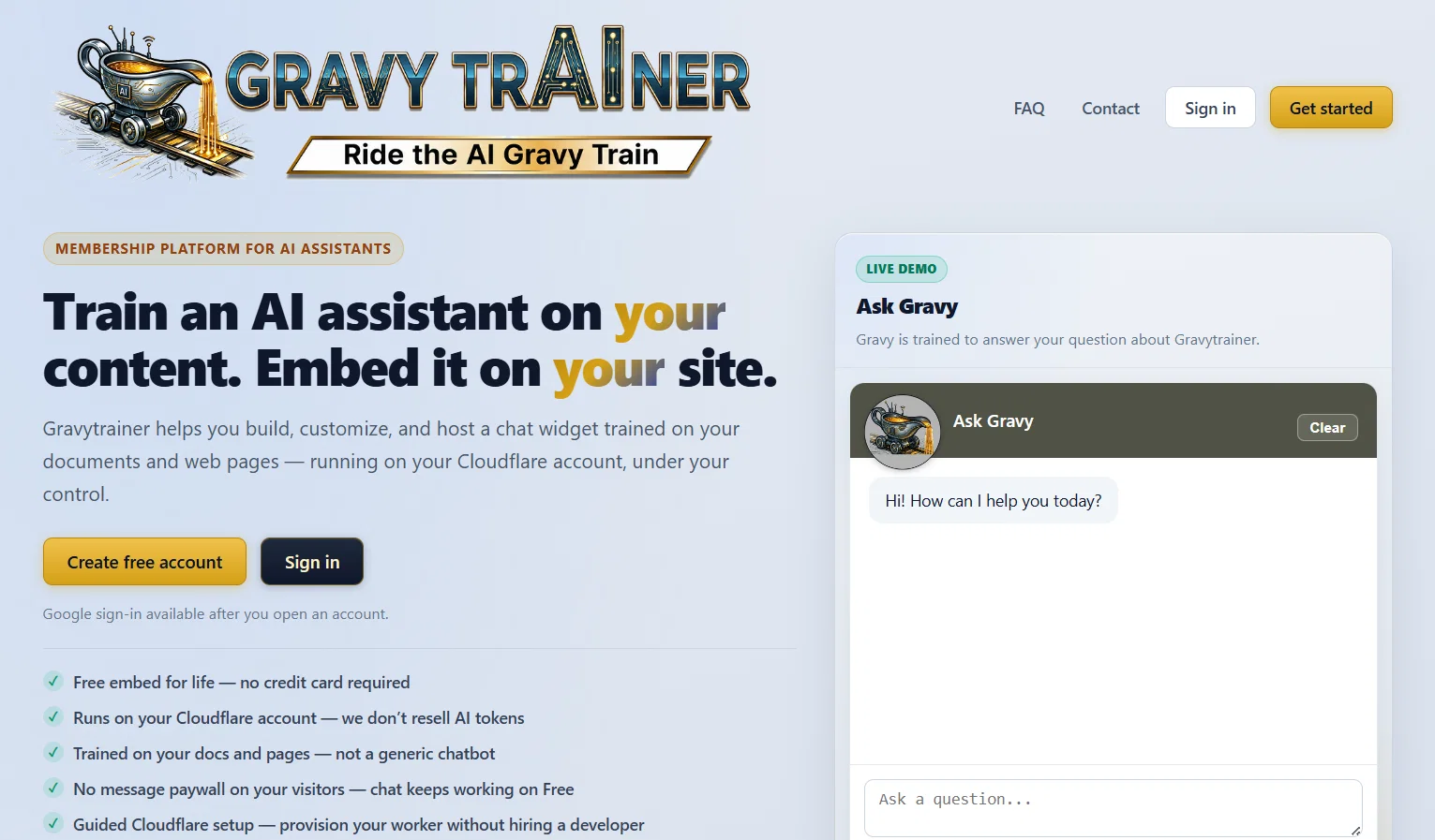 Gravytrainer screenshot