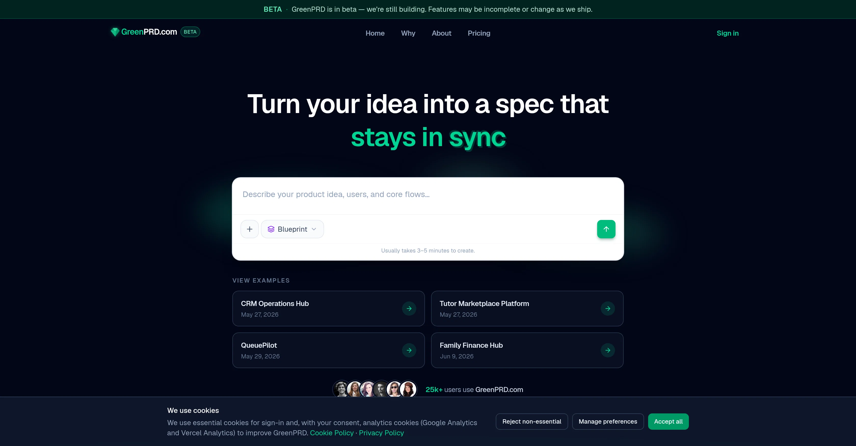GreenPRD screenshot