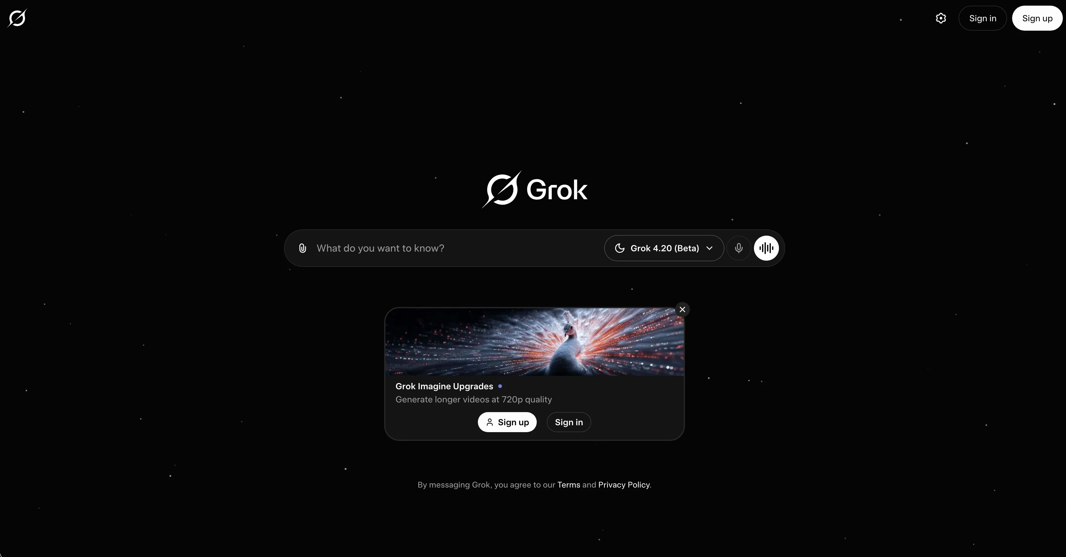 Grok4.5 screenshot