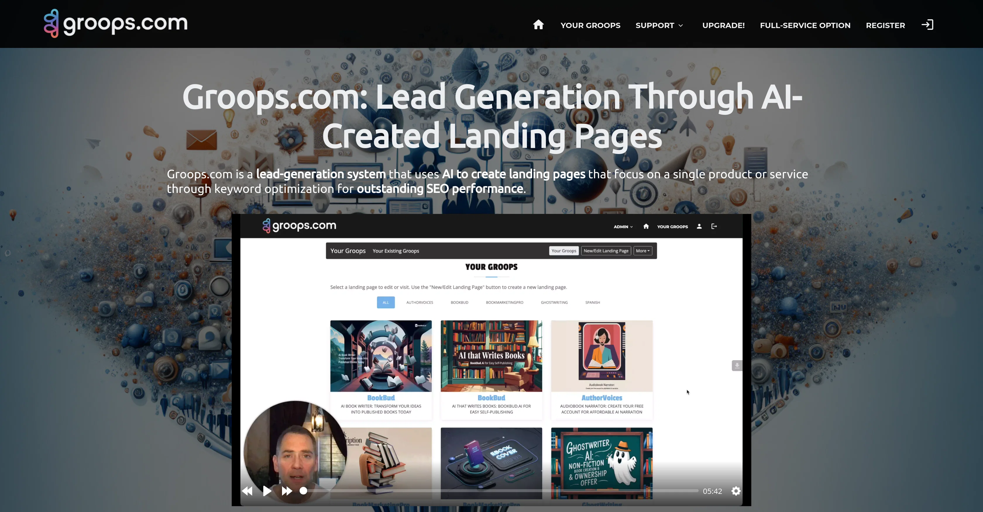 Groops.com screenshot