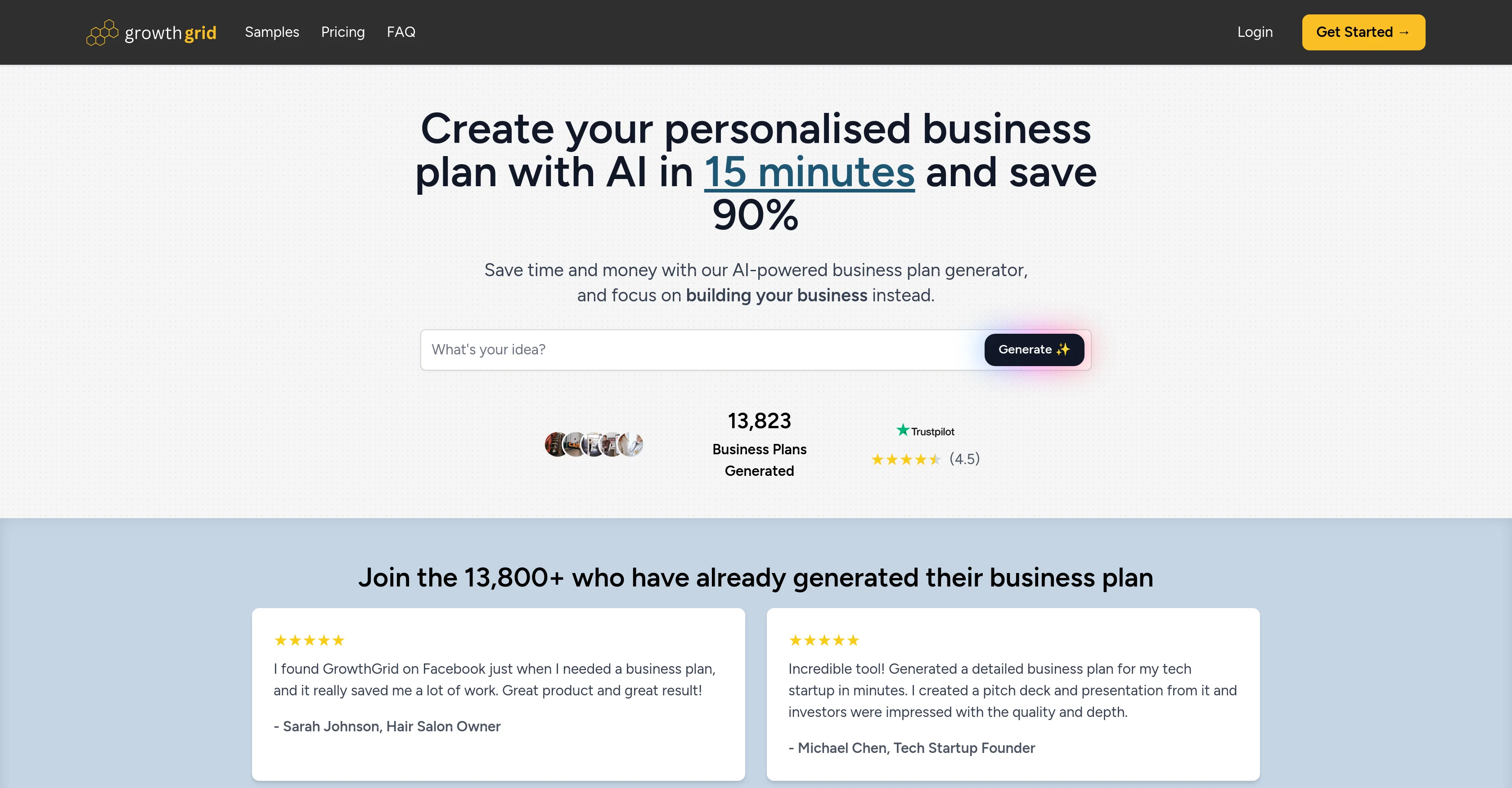 GrowthGrid screenshot