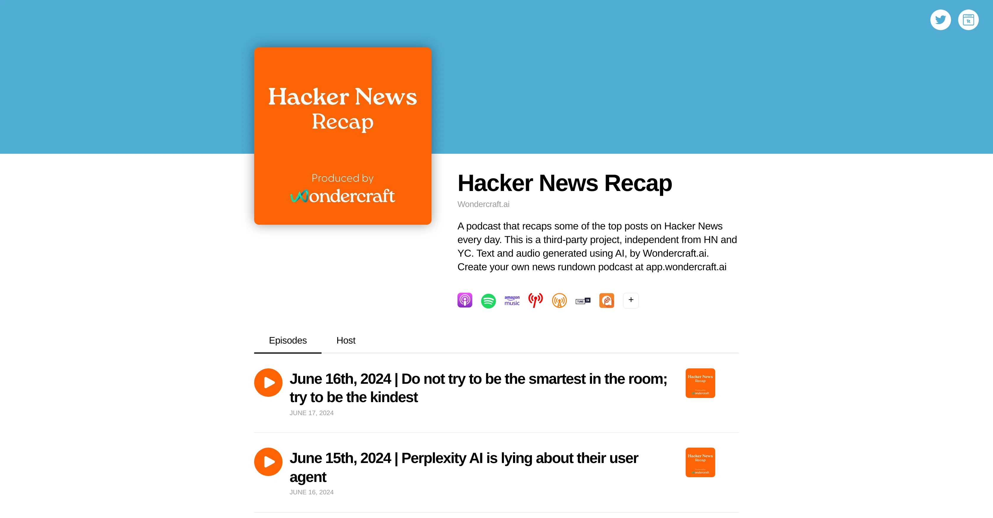 Hacker News Recap screenshot