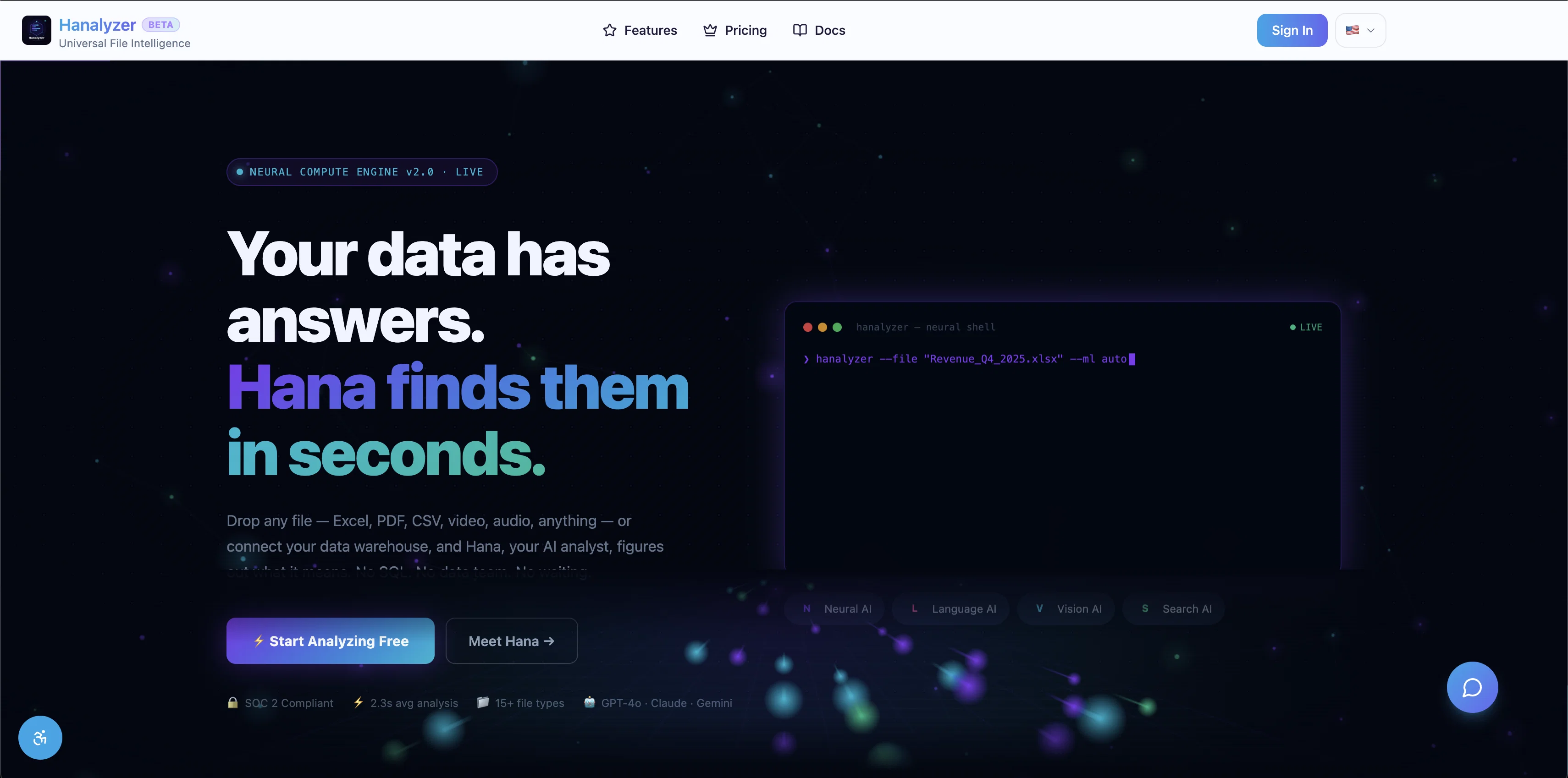 Hanalyzer.ai screenshot