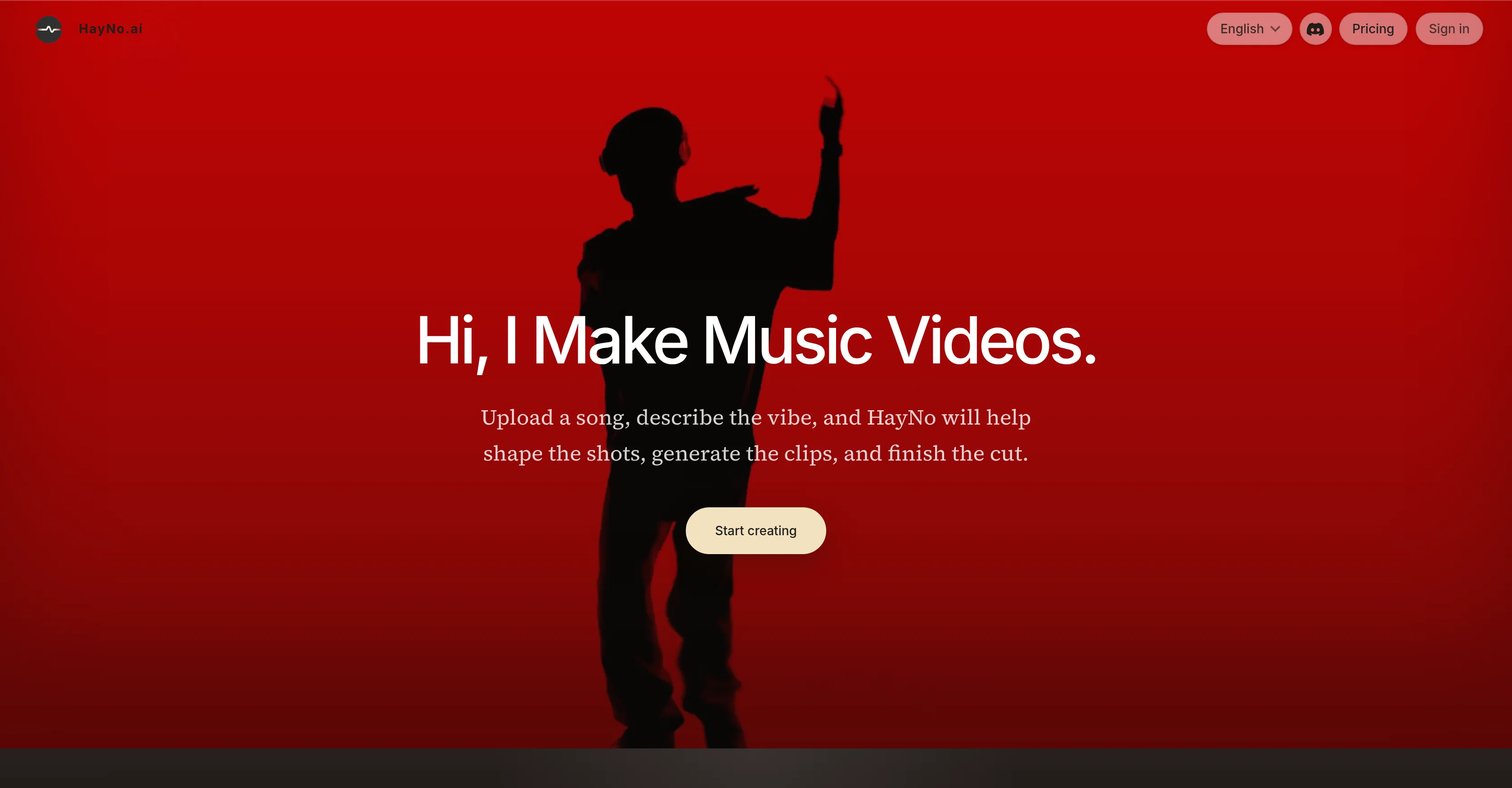HayNo AI Music Video Generator screenshot