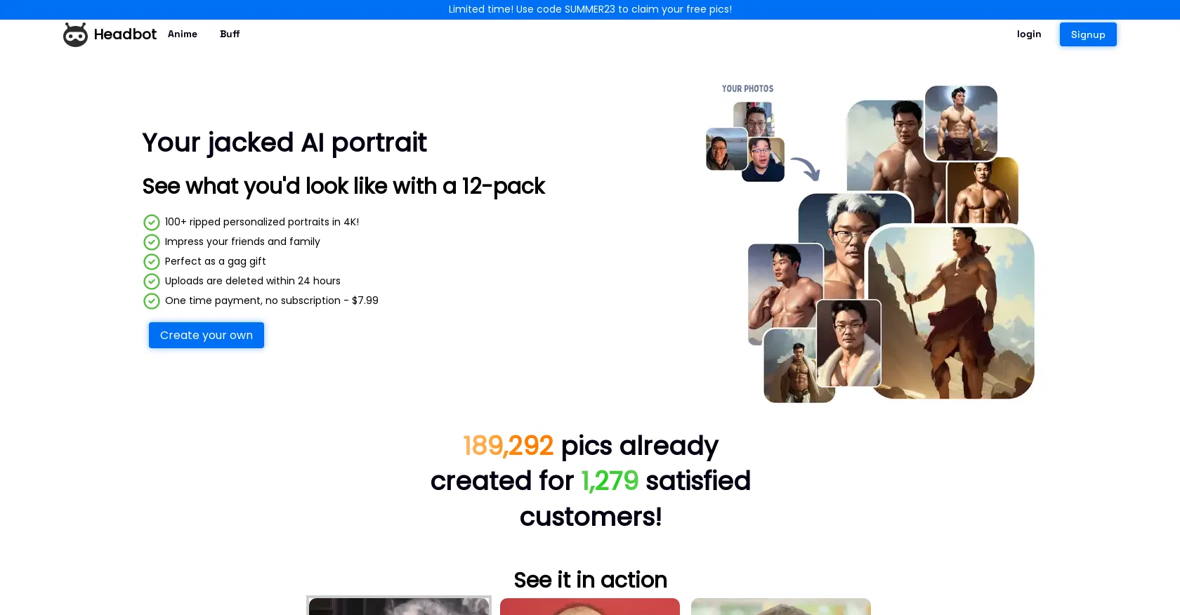 Headbot screenshot
