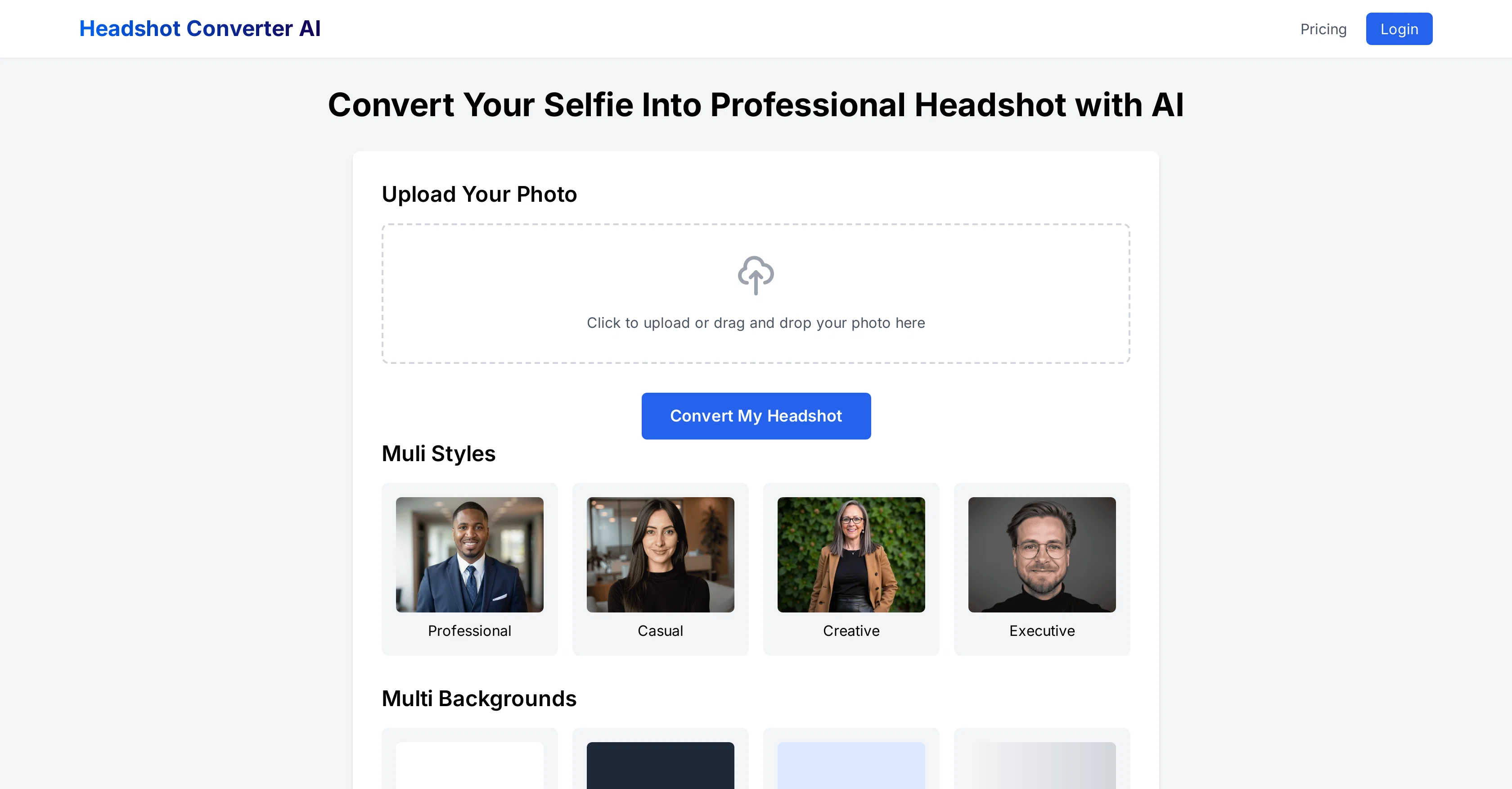 Headshot Converter AI screenshot