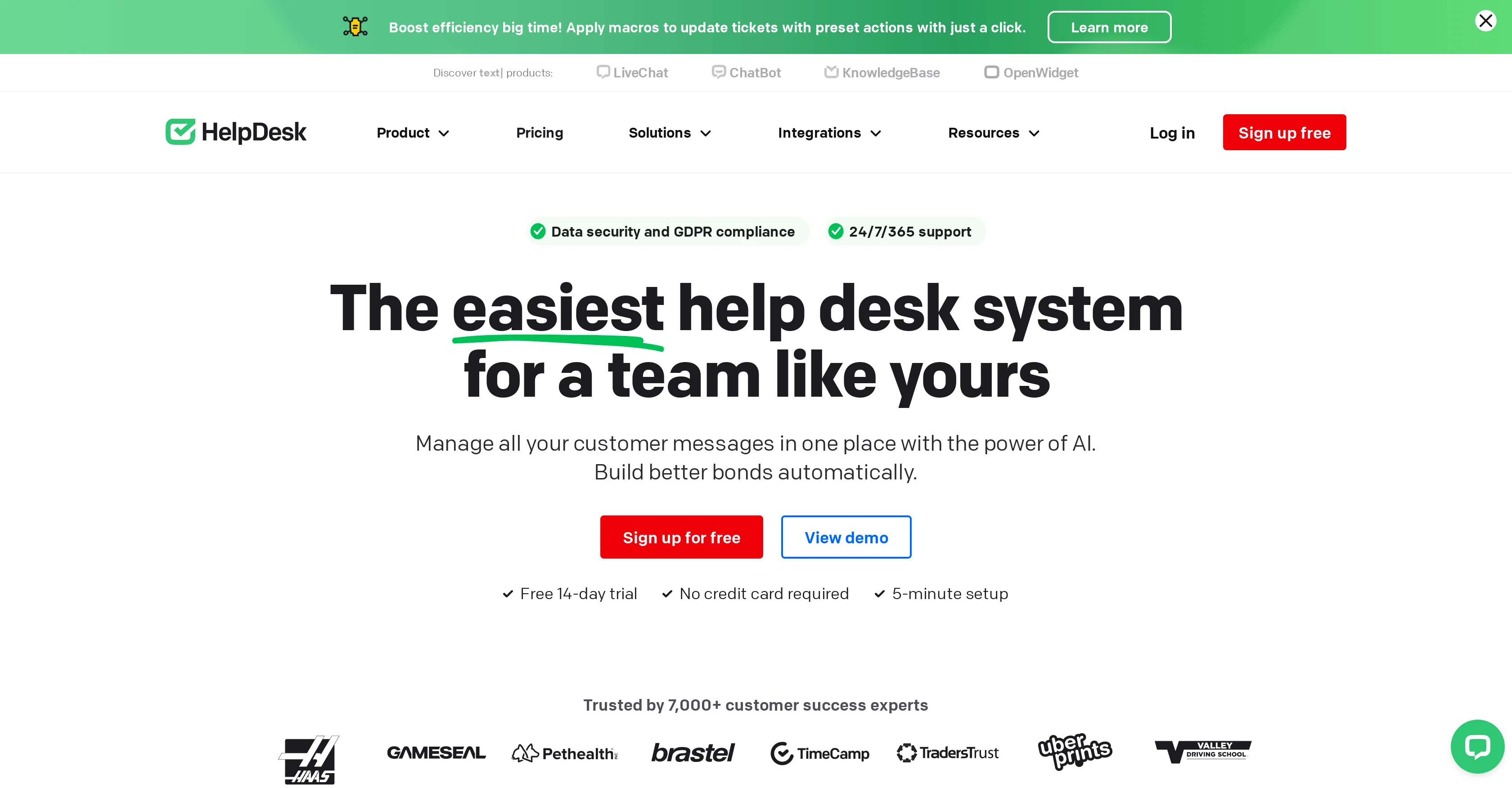 HelpDesk screenshot