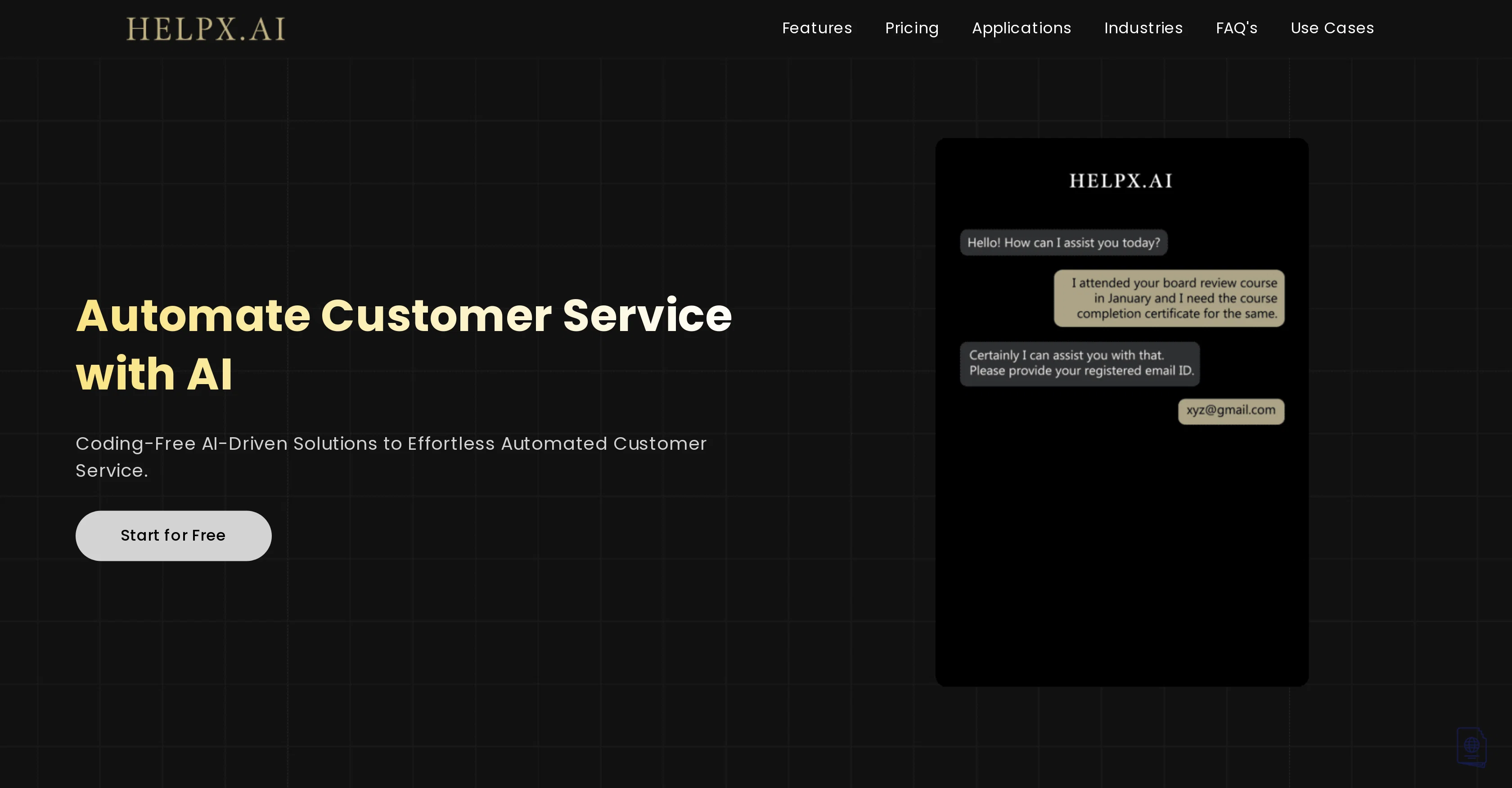 Helpx.ai screenshot