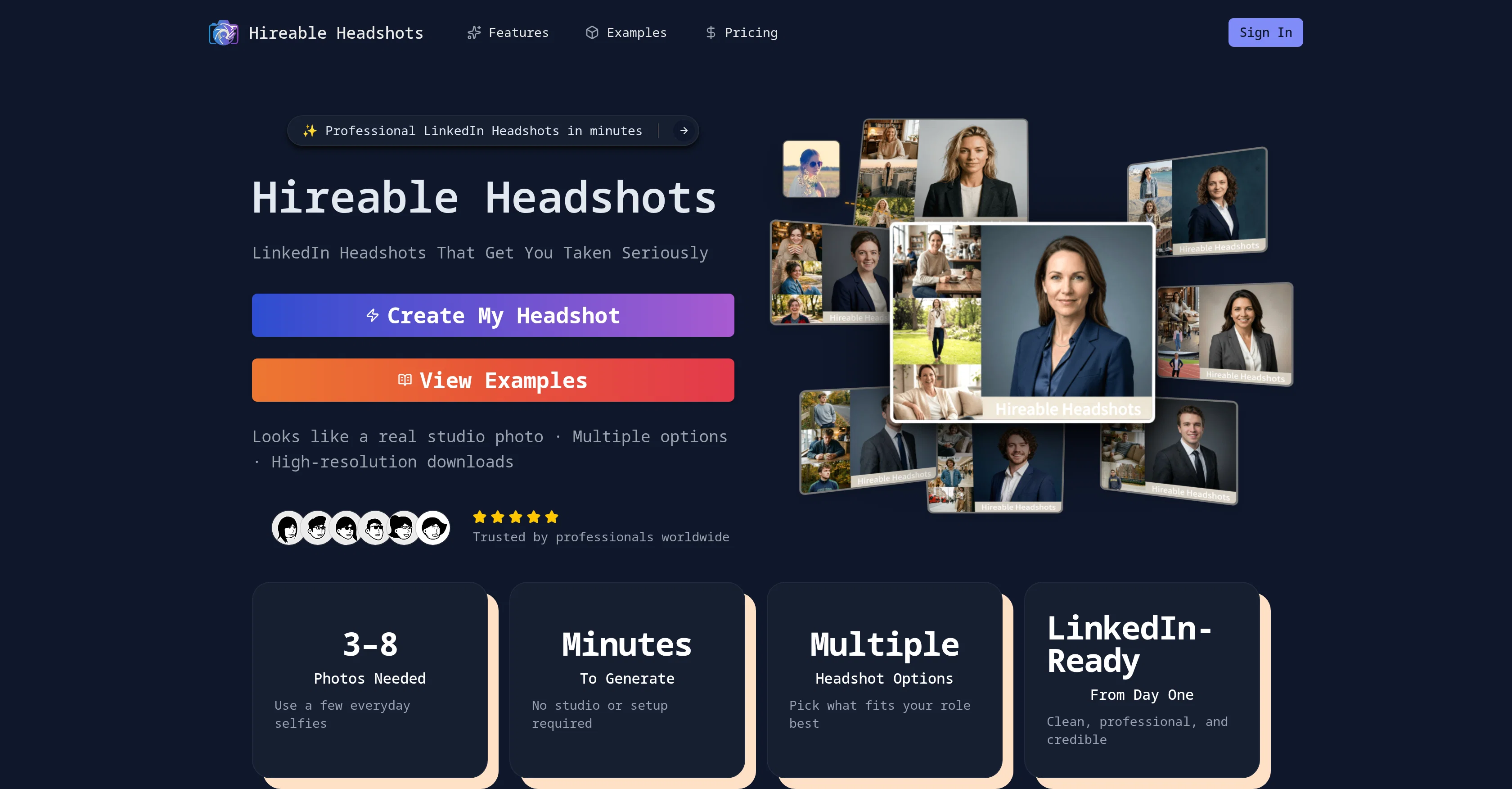 Hireable Headshots screenshot