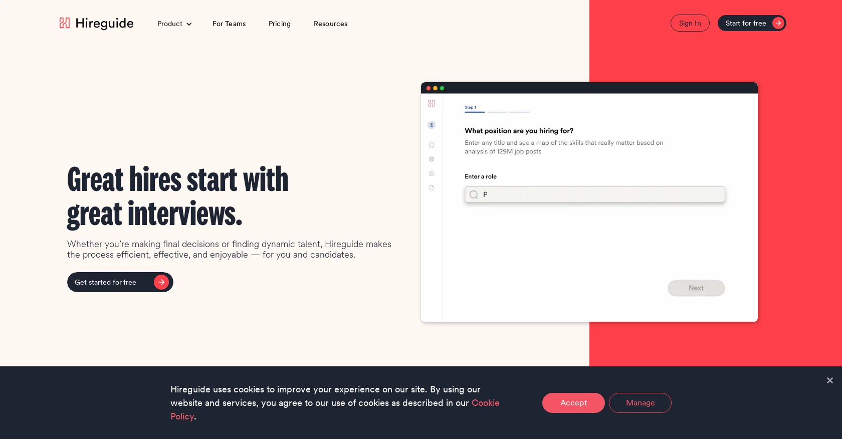 Hireguide screenshot