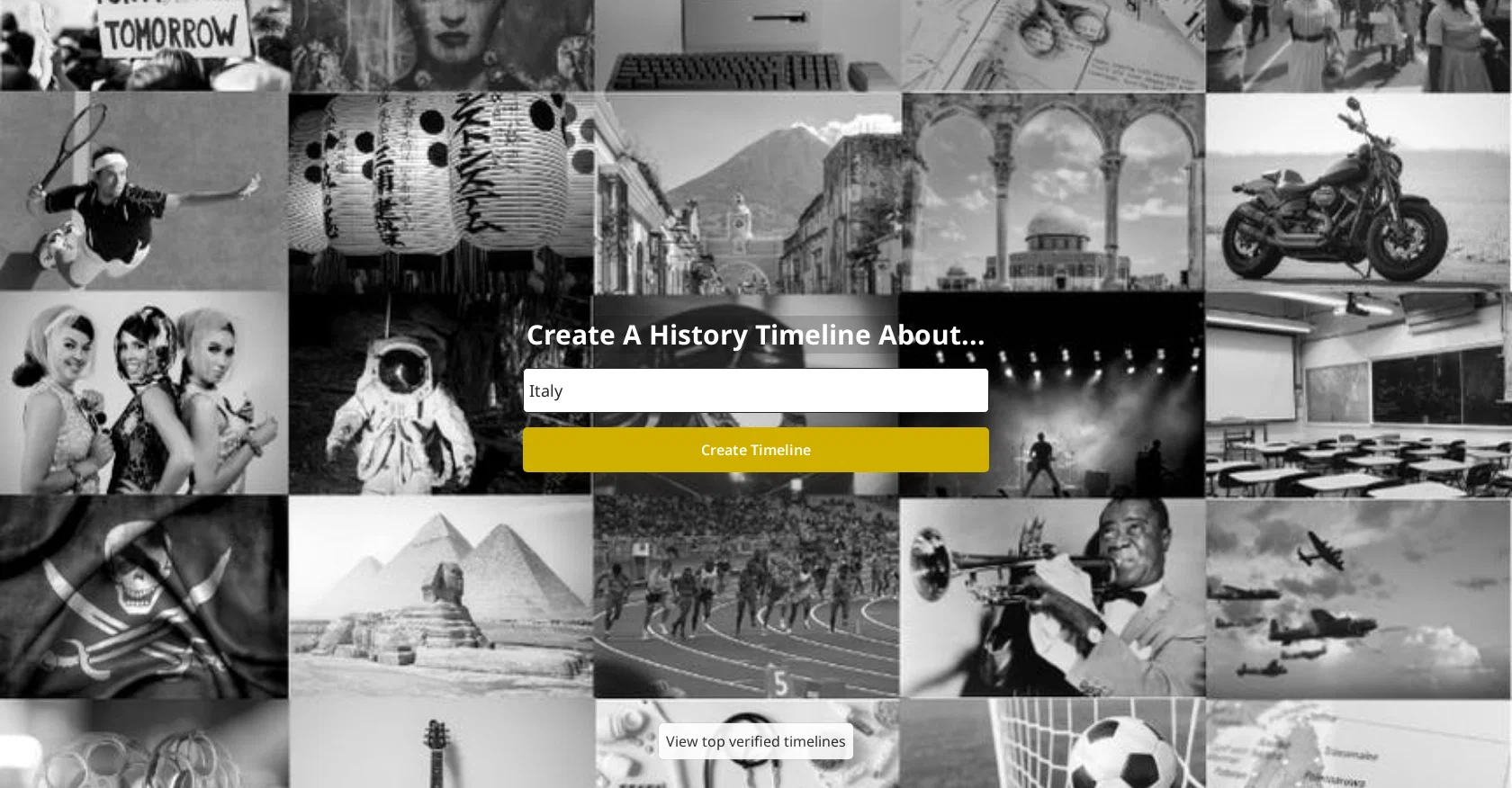 History Timelines screenshot