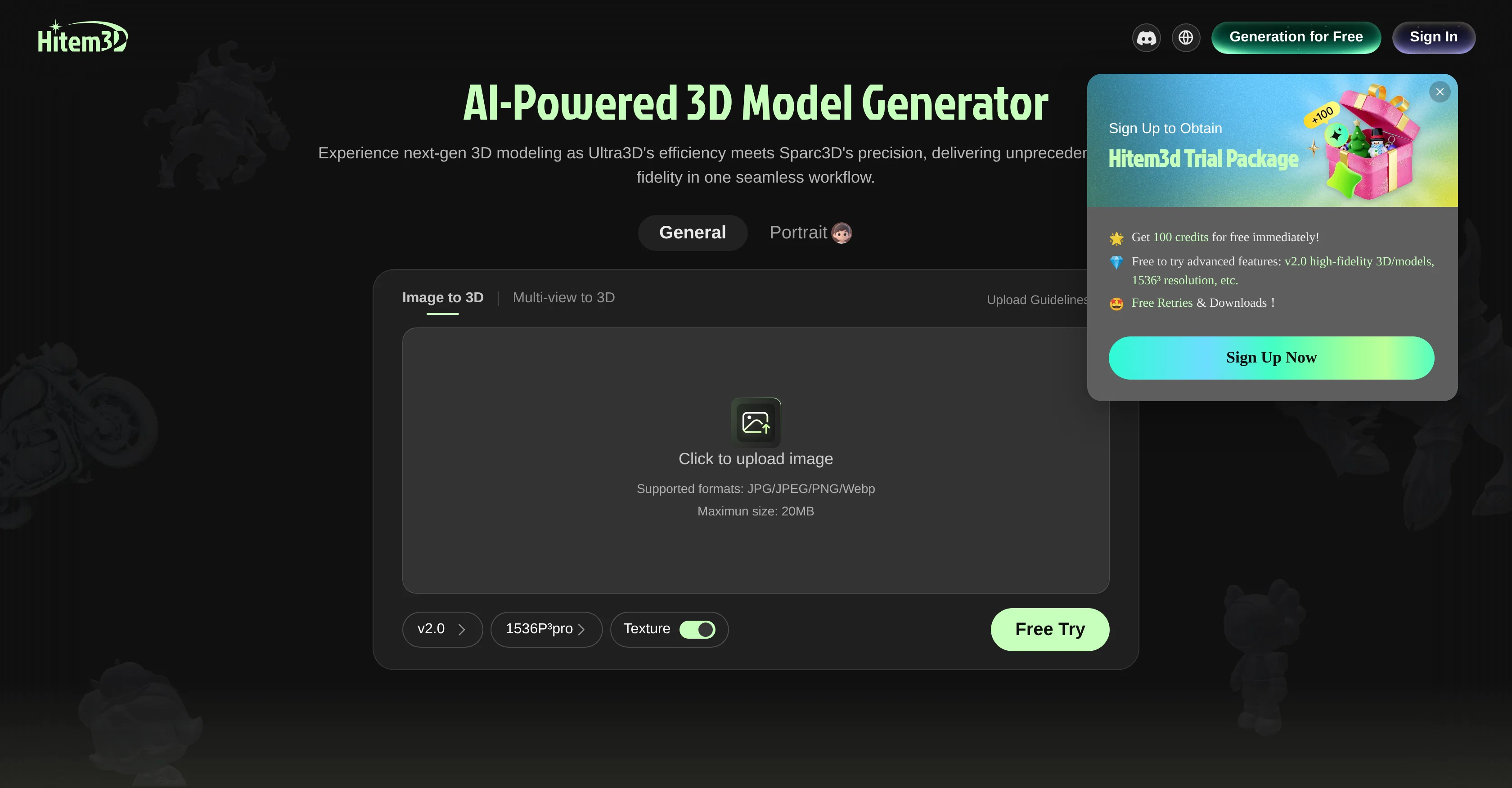 Hi3D screenshot